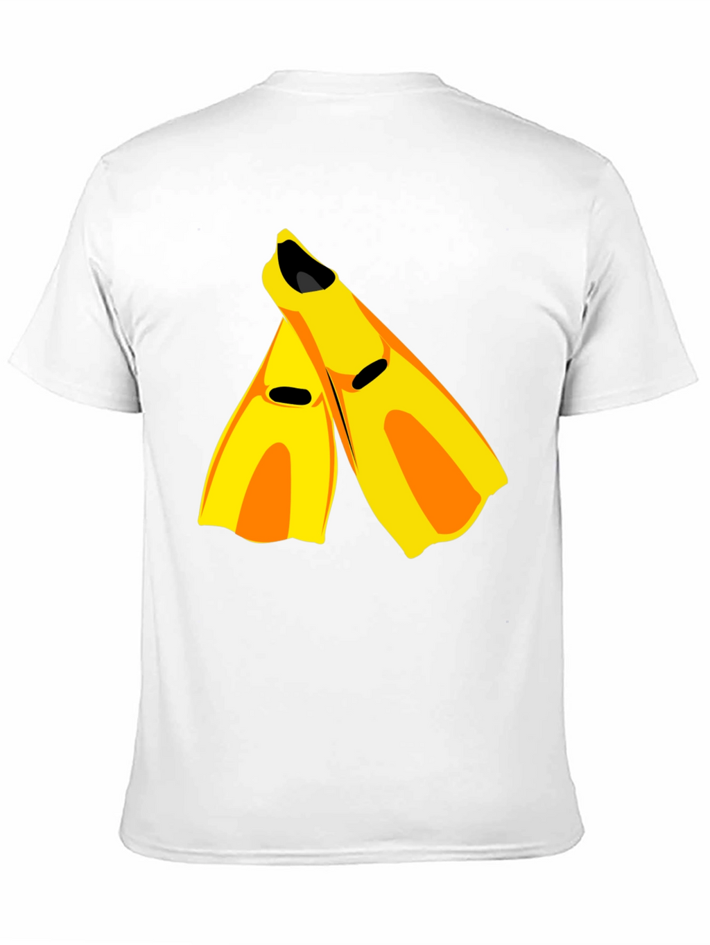 Swim Fin Graphic Tee - Black Cotton Comfort