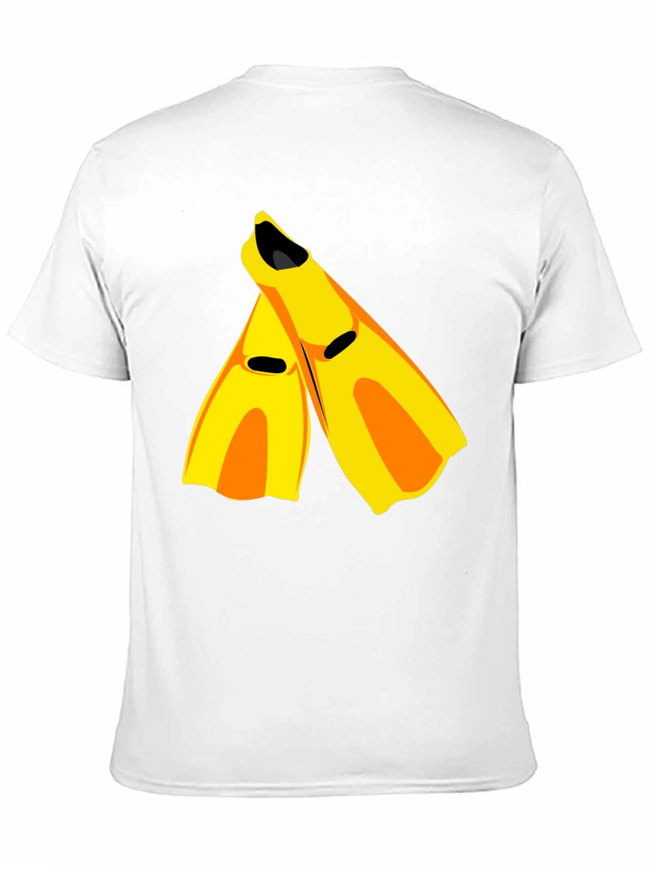 Swim Fin Graphic Tee - Black Cotton Comfort