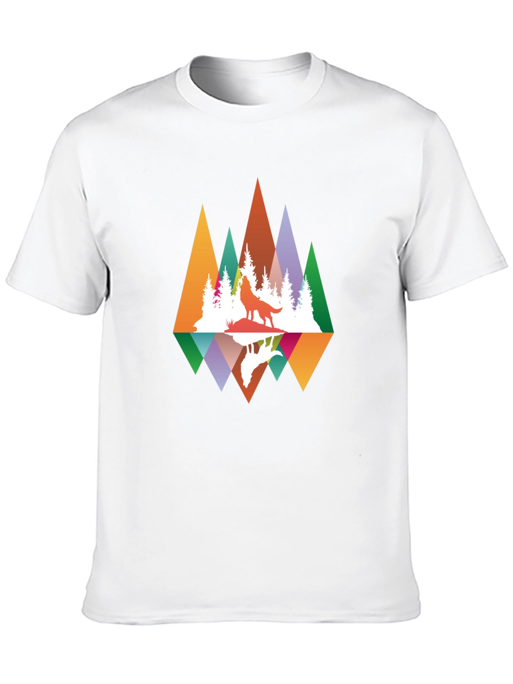 Wolf Reflection Graphic Tee - Nature Inspired Design