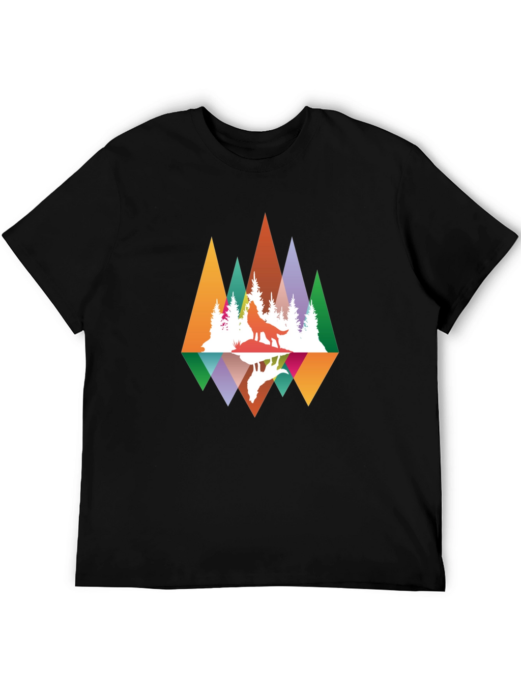 Wolf Reflection Graphic Tee - Nature Inspired Design
