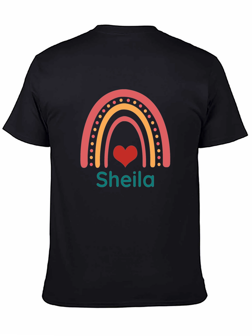 Personalized Rainbow Sheila Heart T-Shirt