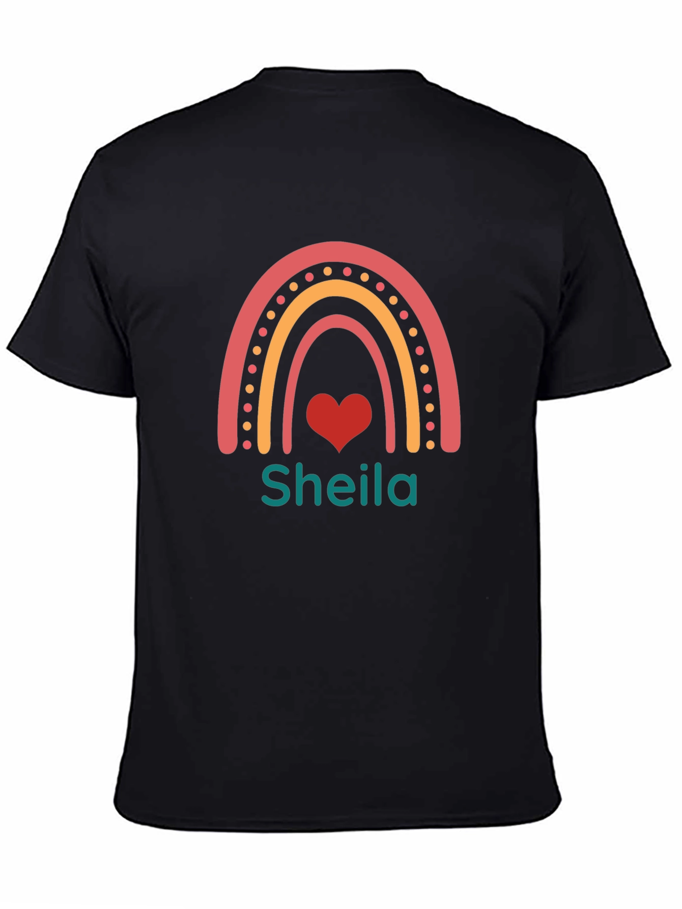 Personalized Rainbow Sheila Heart T-Shirt