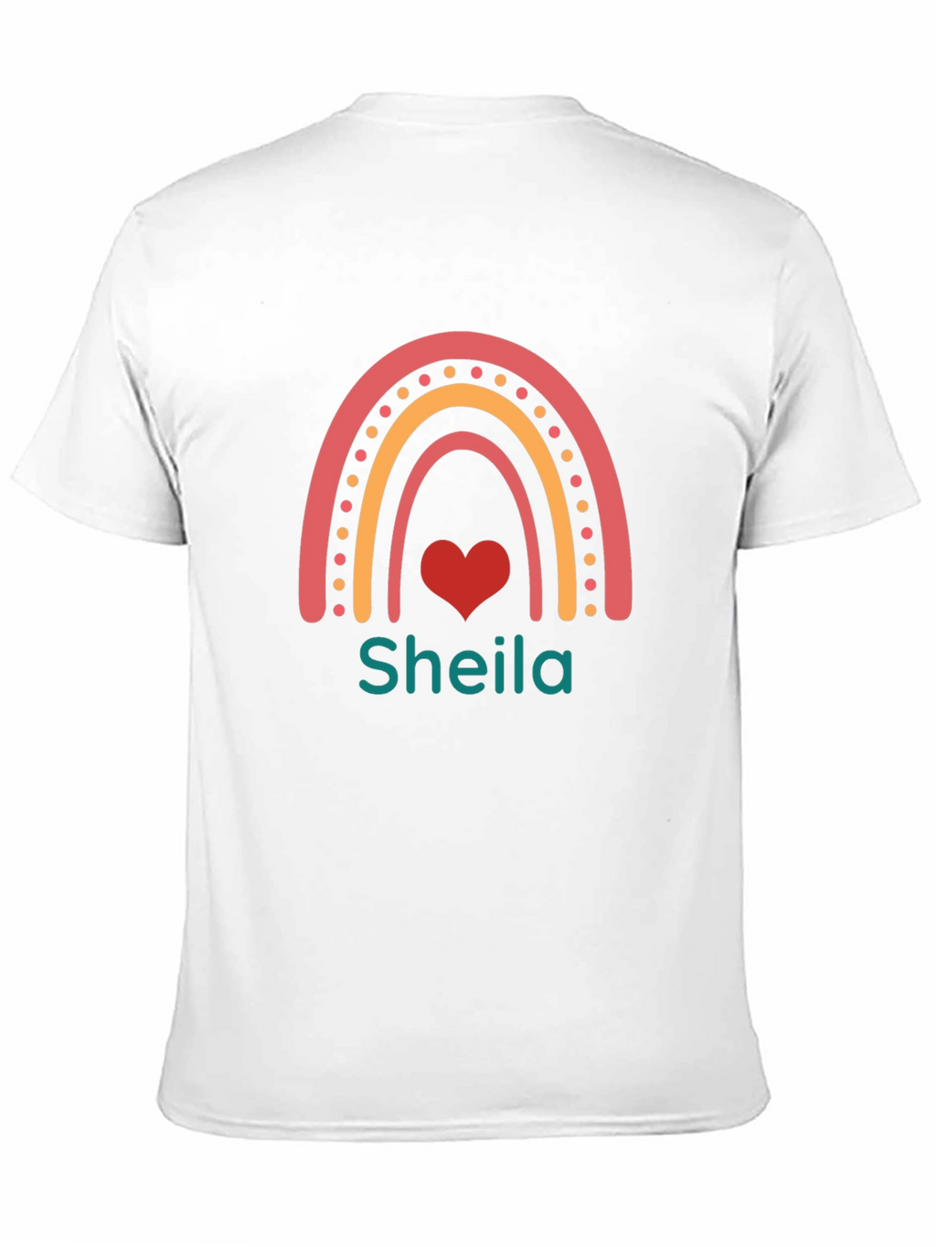 Personalized Rainbow Sheila Heart T-Shirt