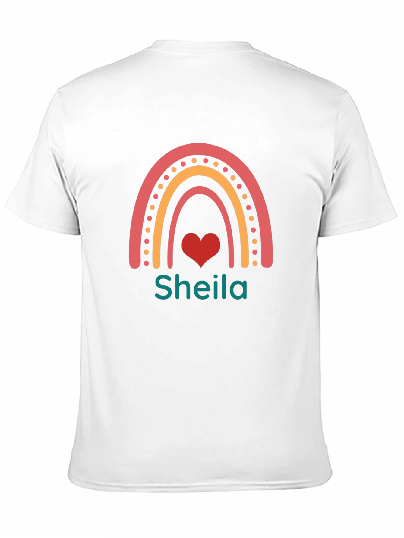 Personalized Rainbow Sheila Heart T-Shirt