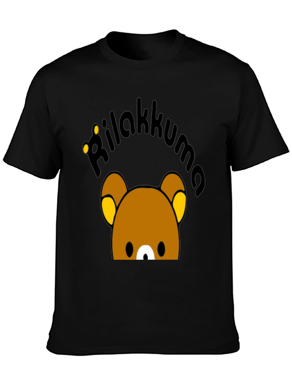 Rilakkuma Graphic Print Black T-Shirt