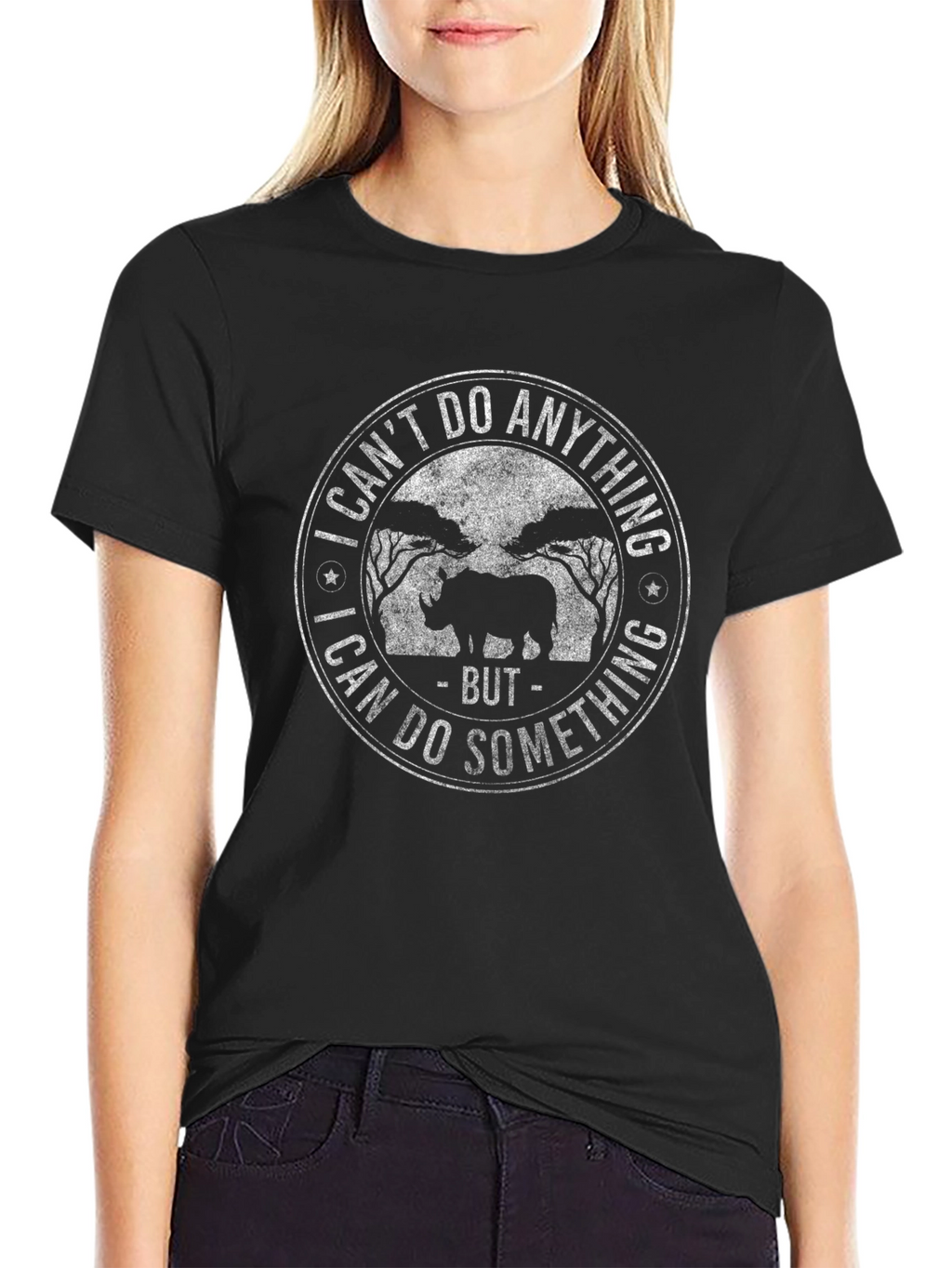 Rhino Conservation T-Shirt - I Cant Do Anything Design