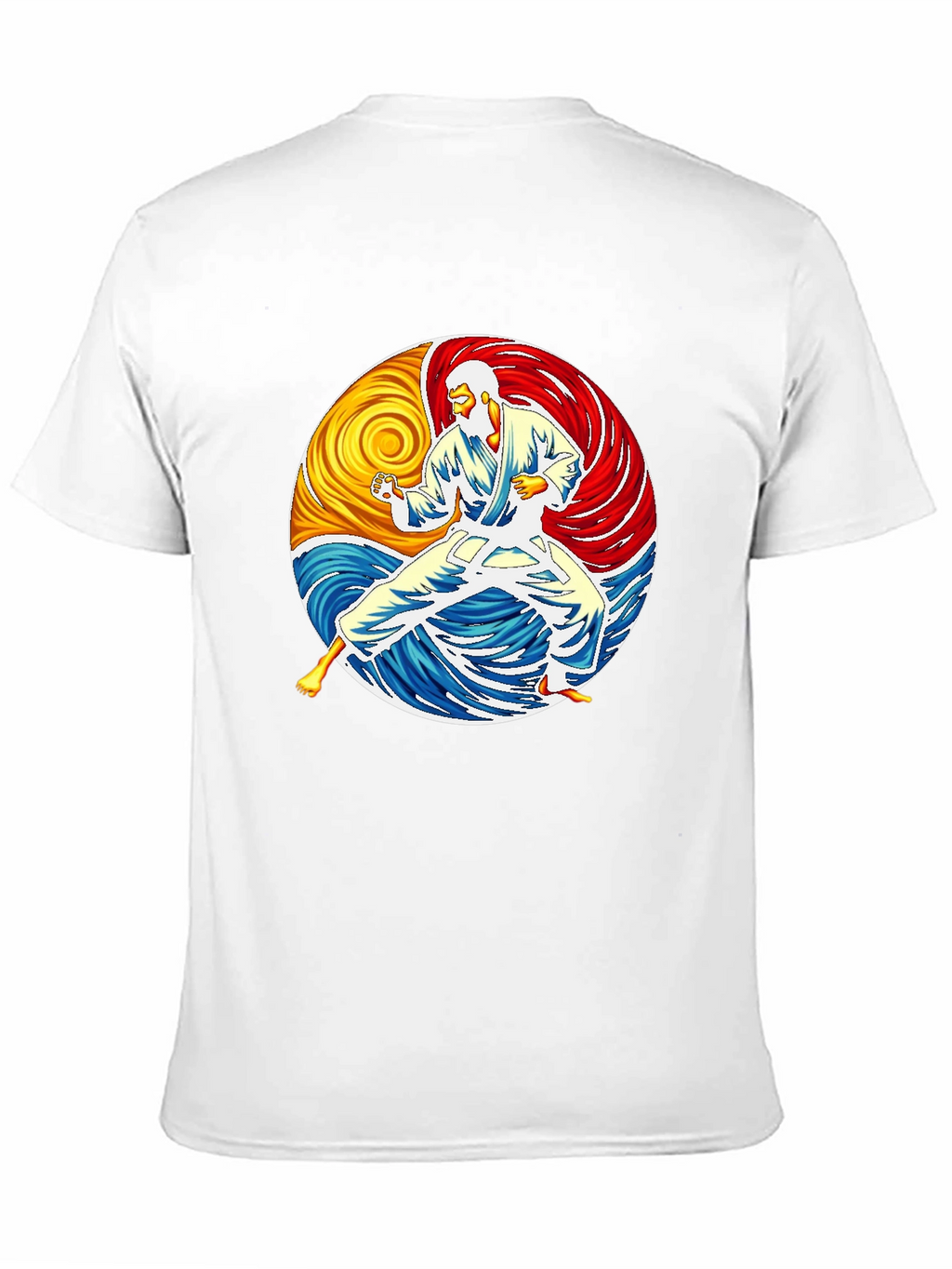 Karate Yin Yang Graphic Black T-Shirt