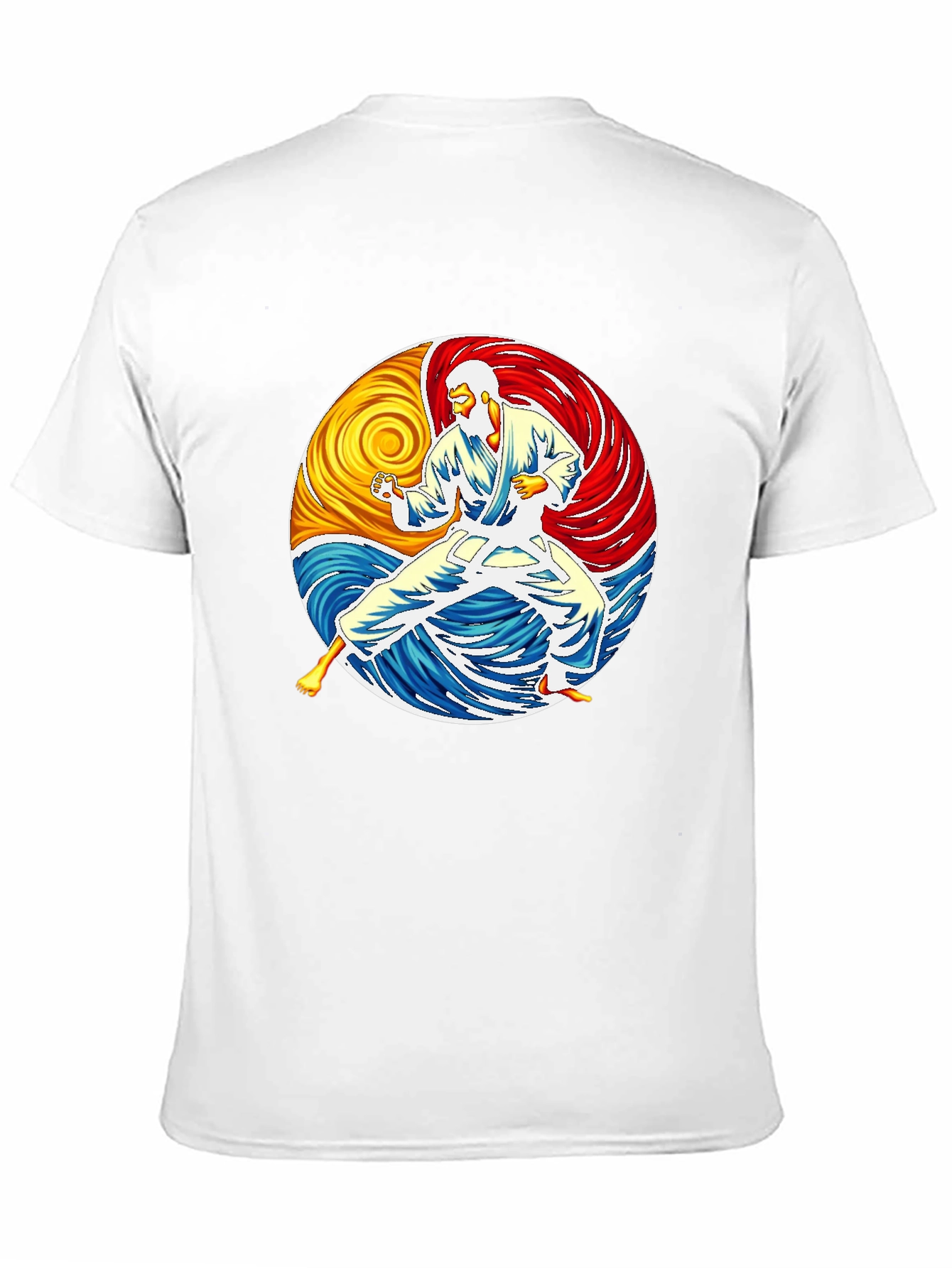 Karate Yin Yang Graphic Black T-Shirt