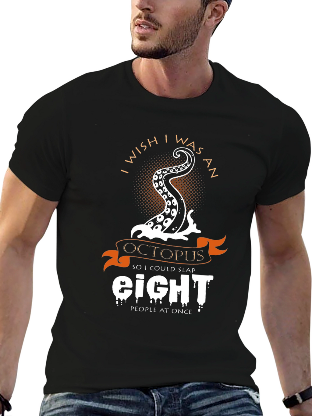 I Wish I Was An Octopus Funny Graphic Tee