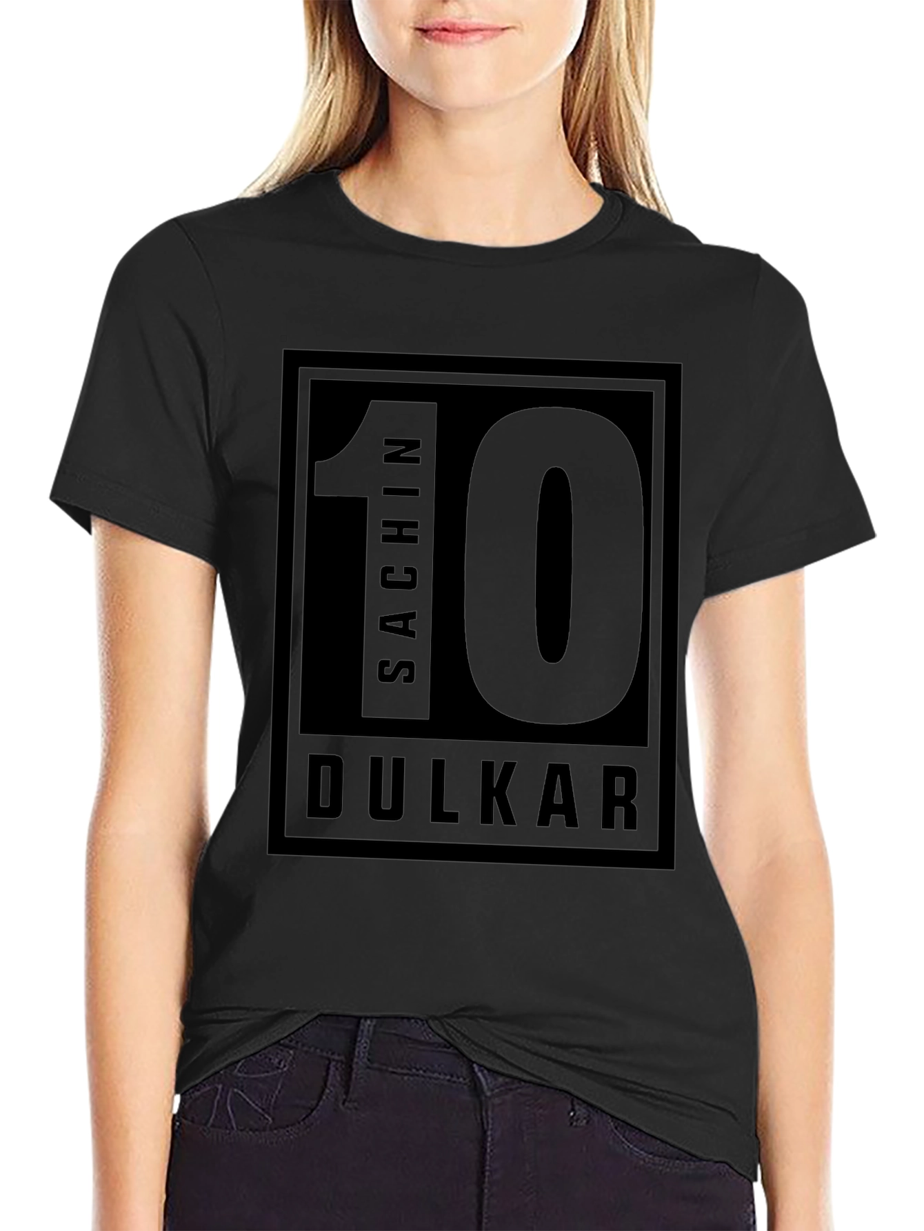 Sachin Dulkar 10 Black T-Shirt