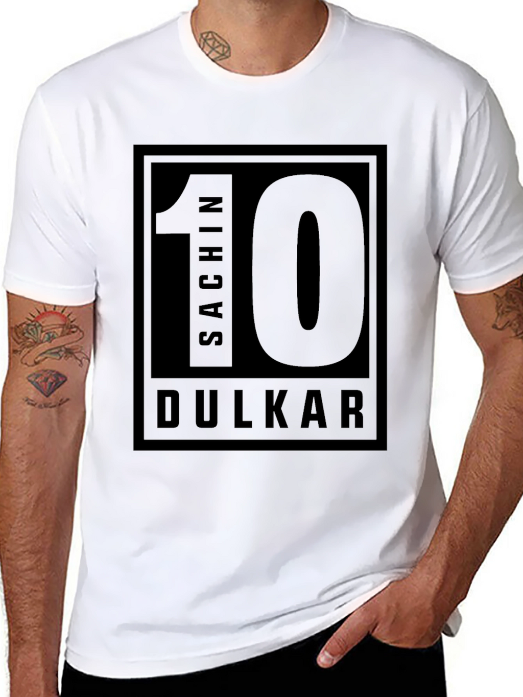 Sachin Dulkar 10 Black T-Shirt