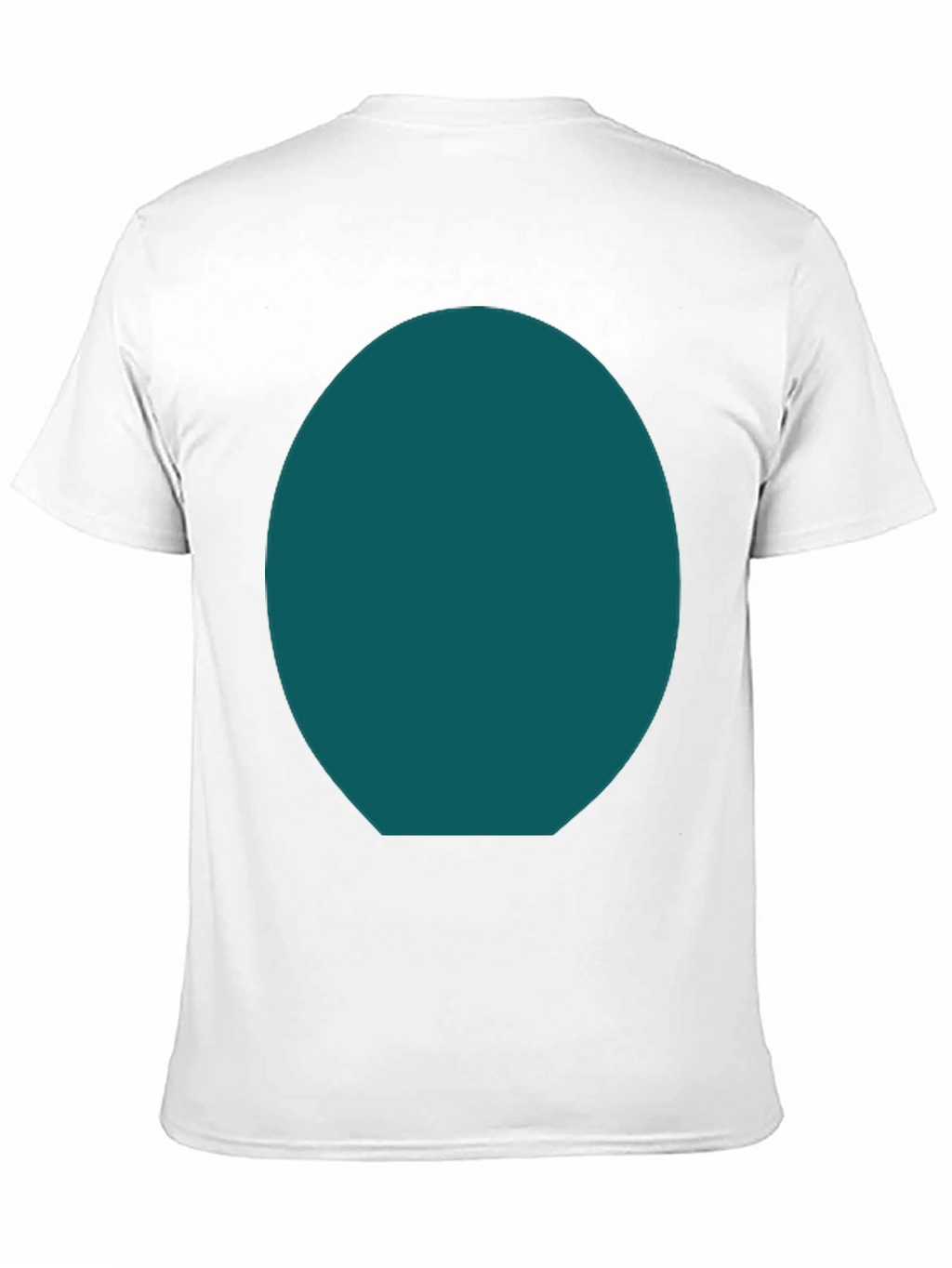 Mens Basic Black Tee with Customizable Oval Design