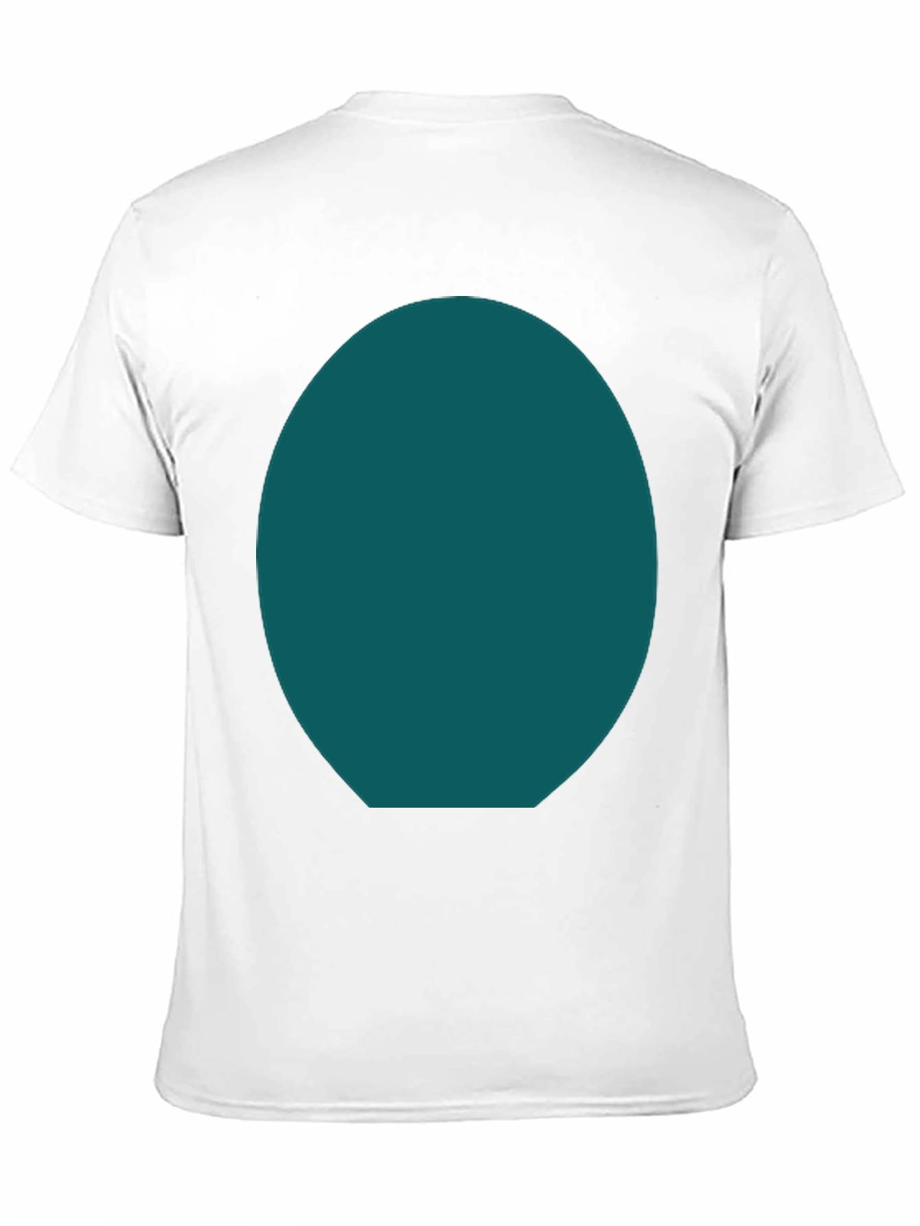 Mens Basic Black Tee with Customizable Oval Design