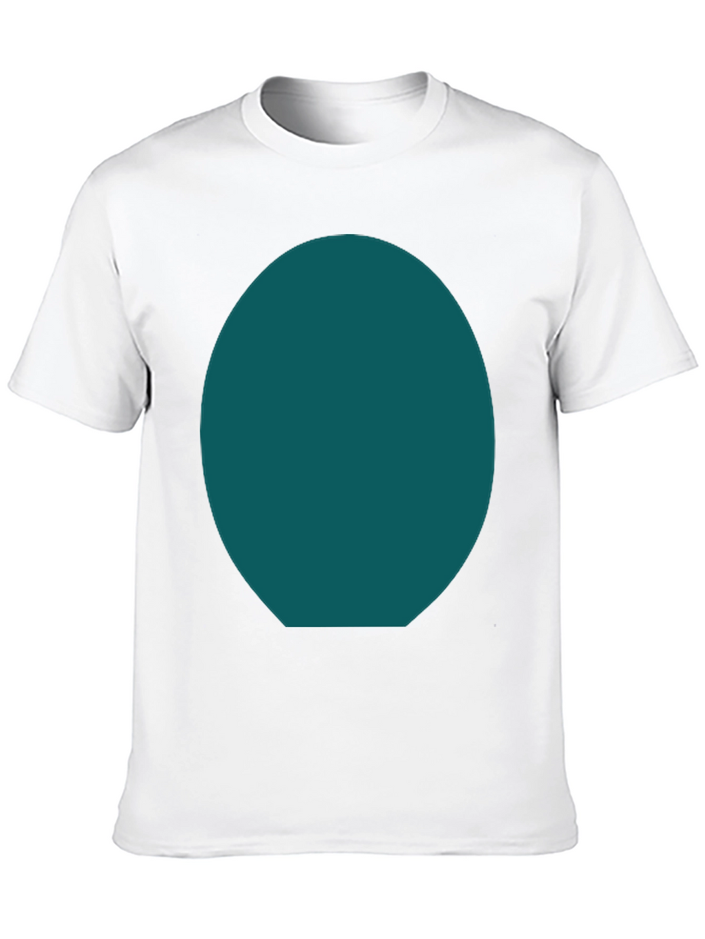 Mens Basic Black Tee with Customizable Oval Design