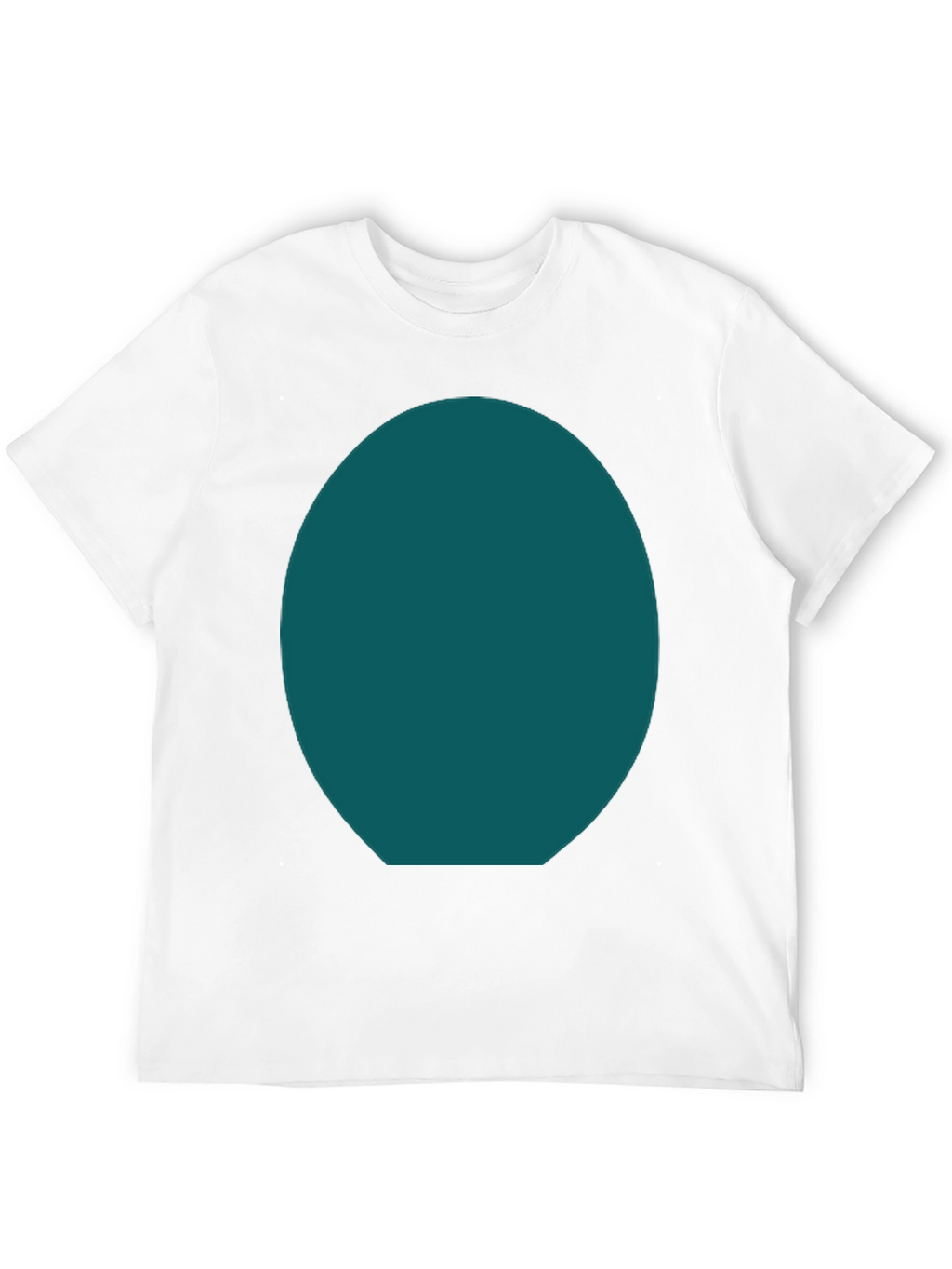 Mens Basic Black Tee with Customizable Oval Design