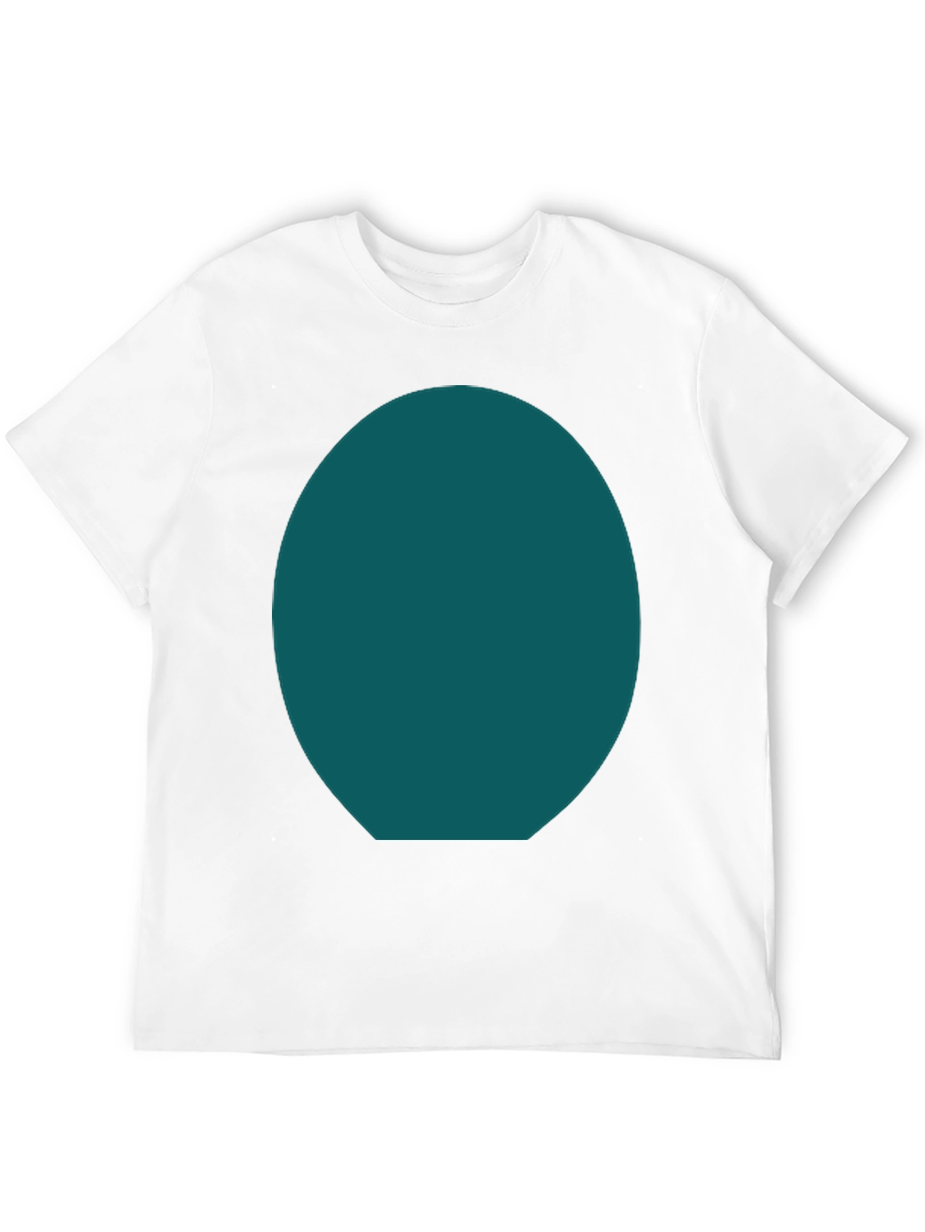 Mens Basic Black Tee with Customizable Oval Design