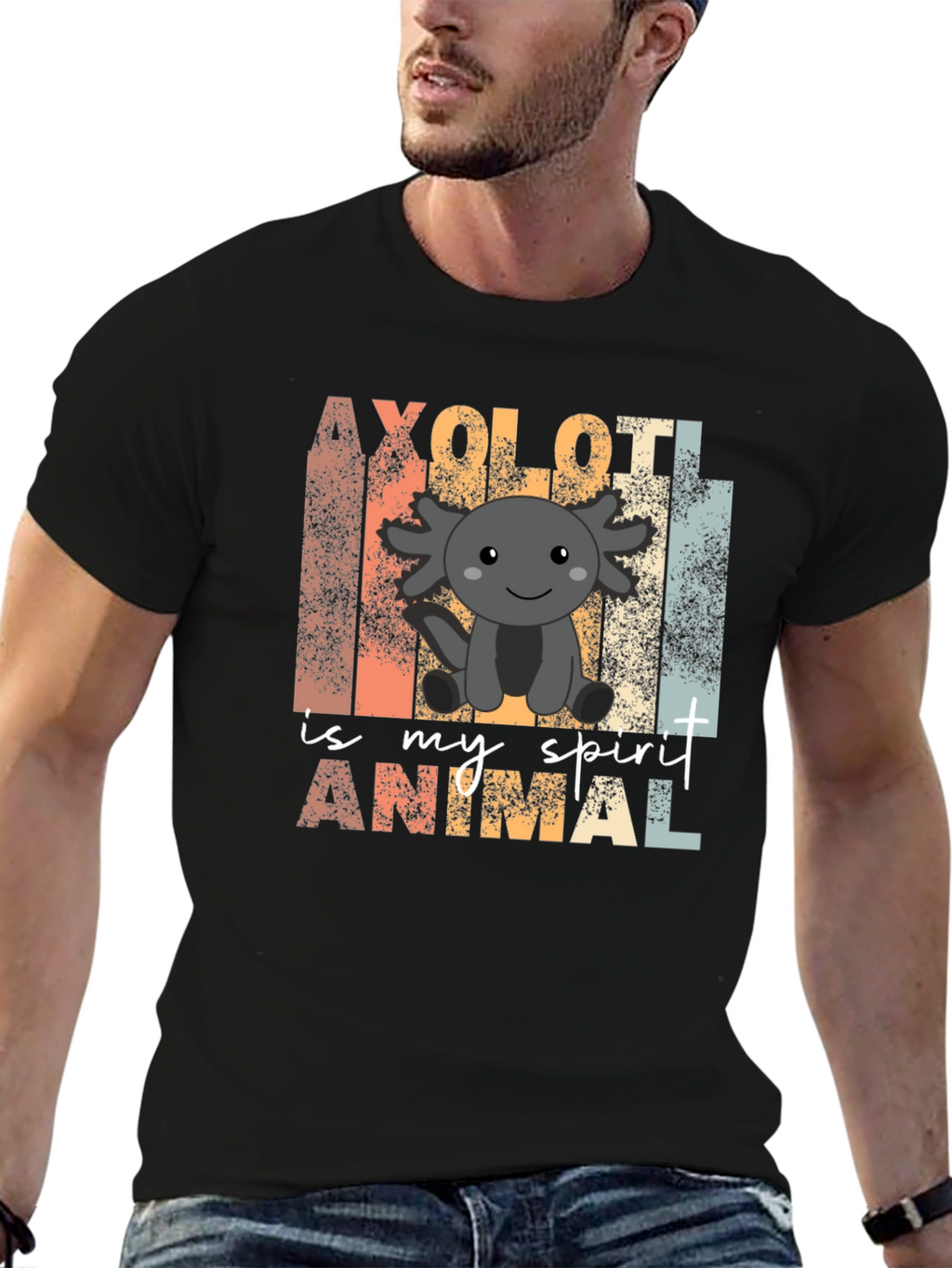 Axolotl Spirit Animal Graphic T-Shirt