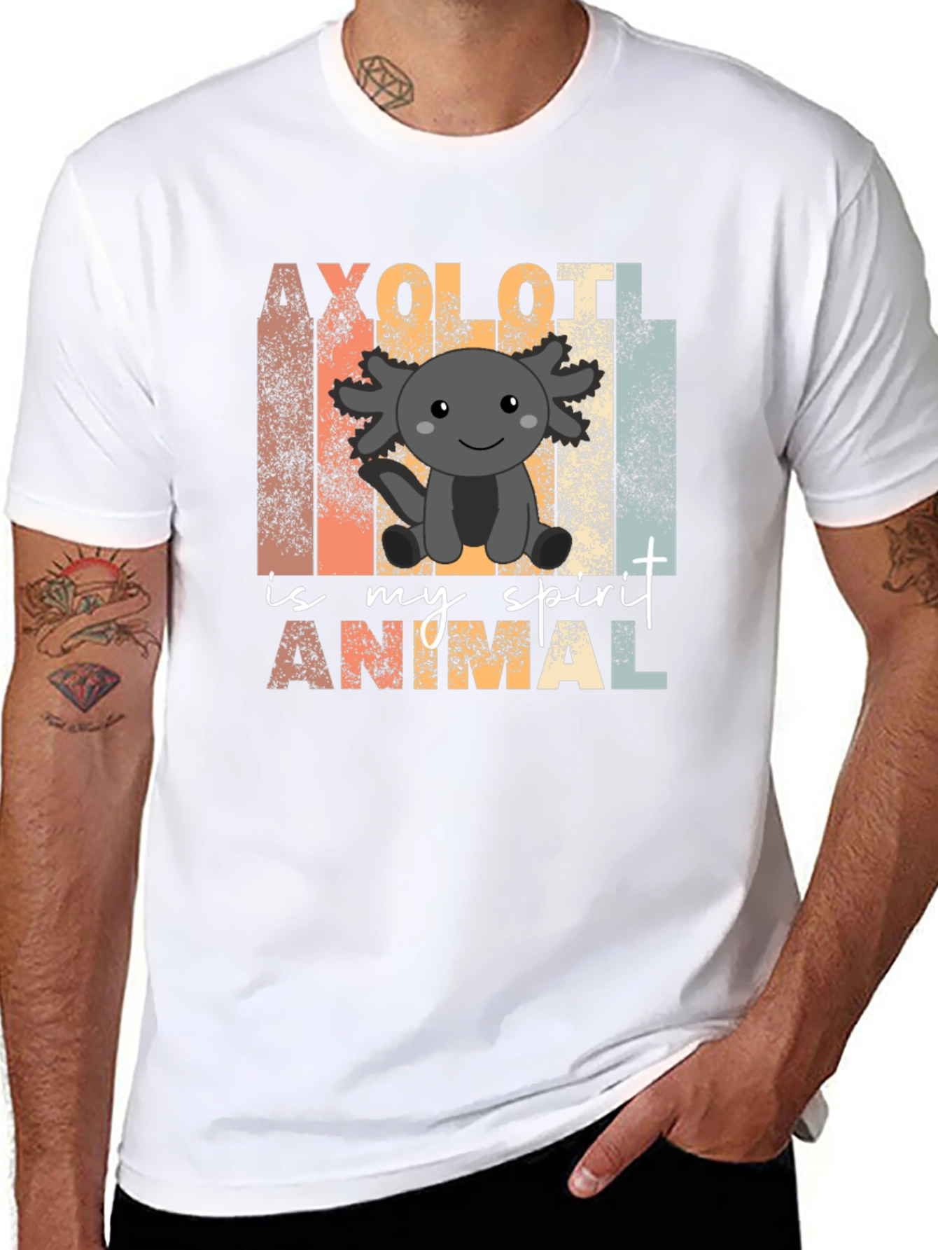 Axolotl Spirit Animal Graphic T-Shirt