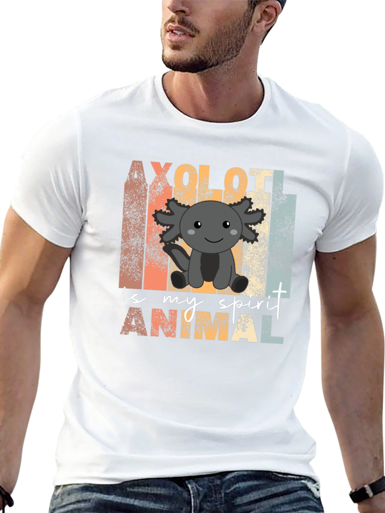 Axolotl Spirit Animal Graphic T-Shirt