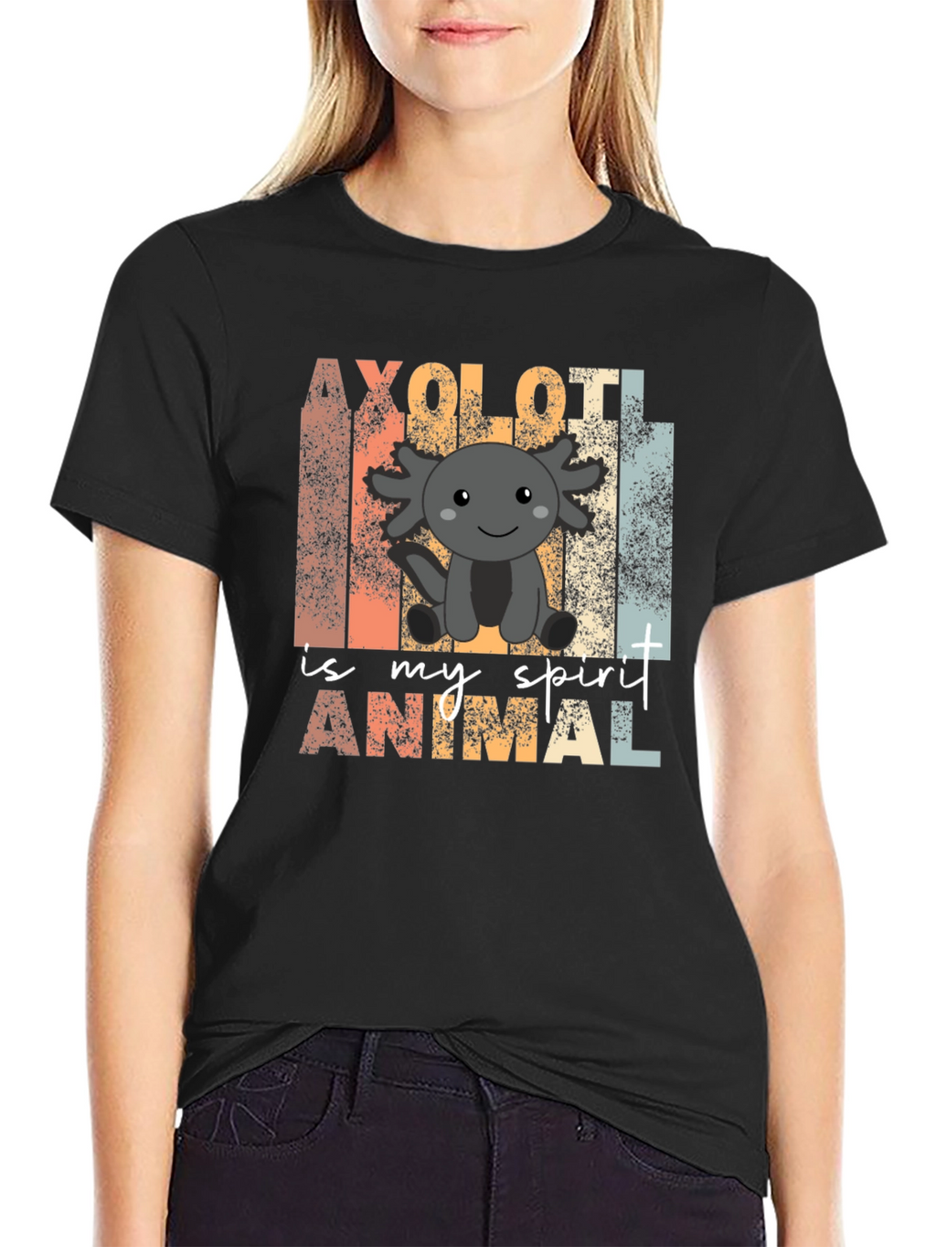 Axolotl Spirit Animal Graphic T-Shirt