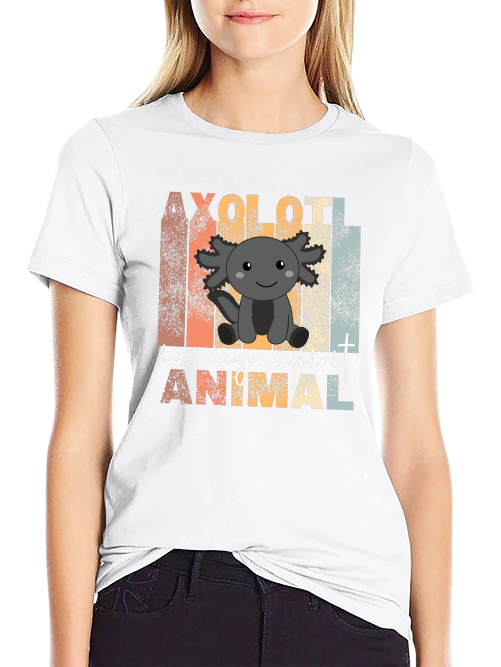 Axolotl Spirit Animal Graphic T-Shirt