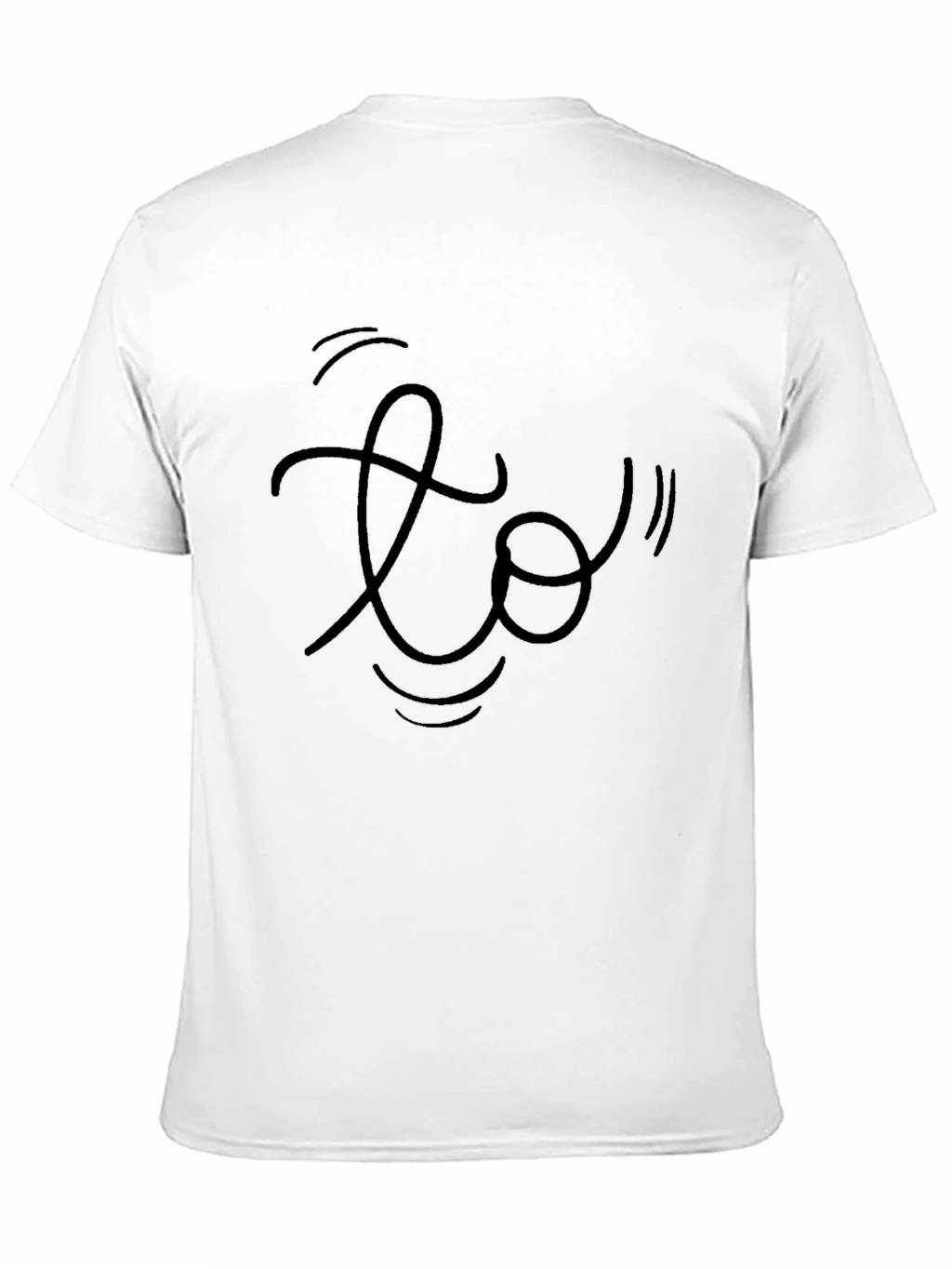 Stylish Black T-Shirt with Abstract Design