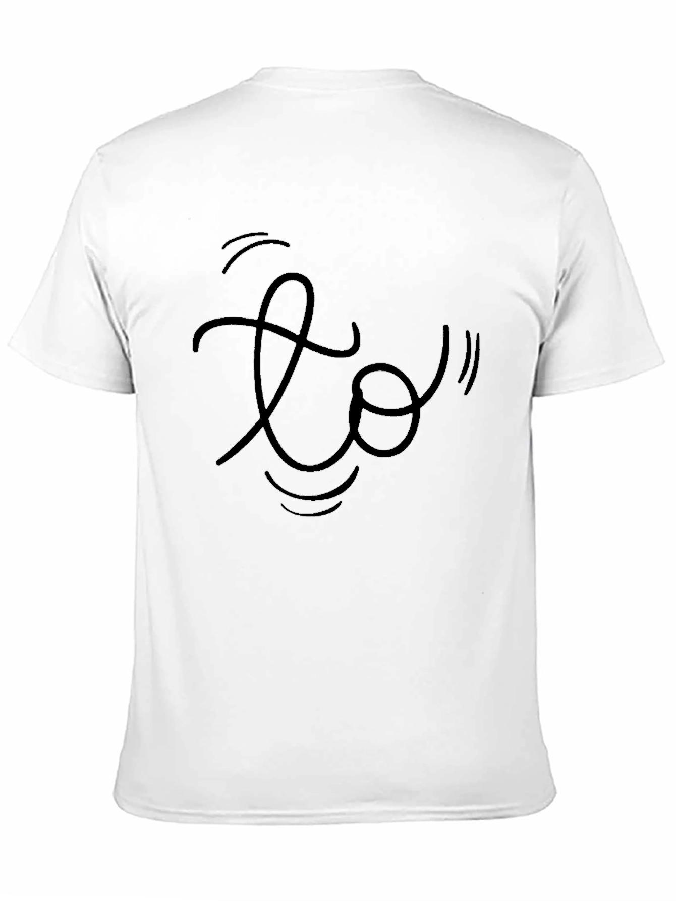 Stylish Black T-Shirt with Abstract Design