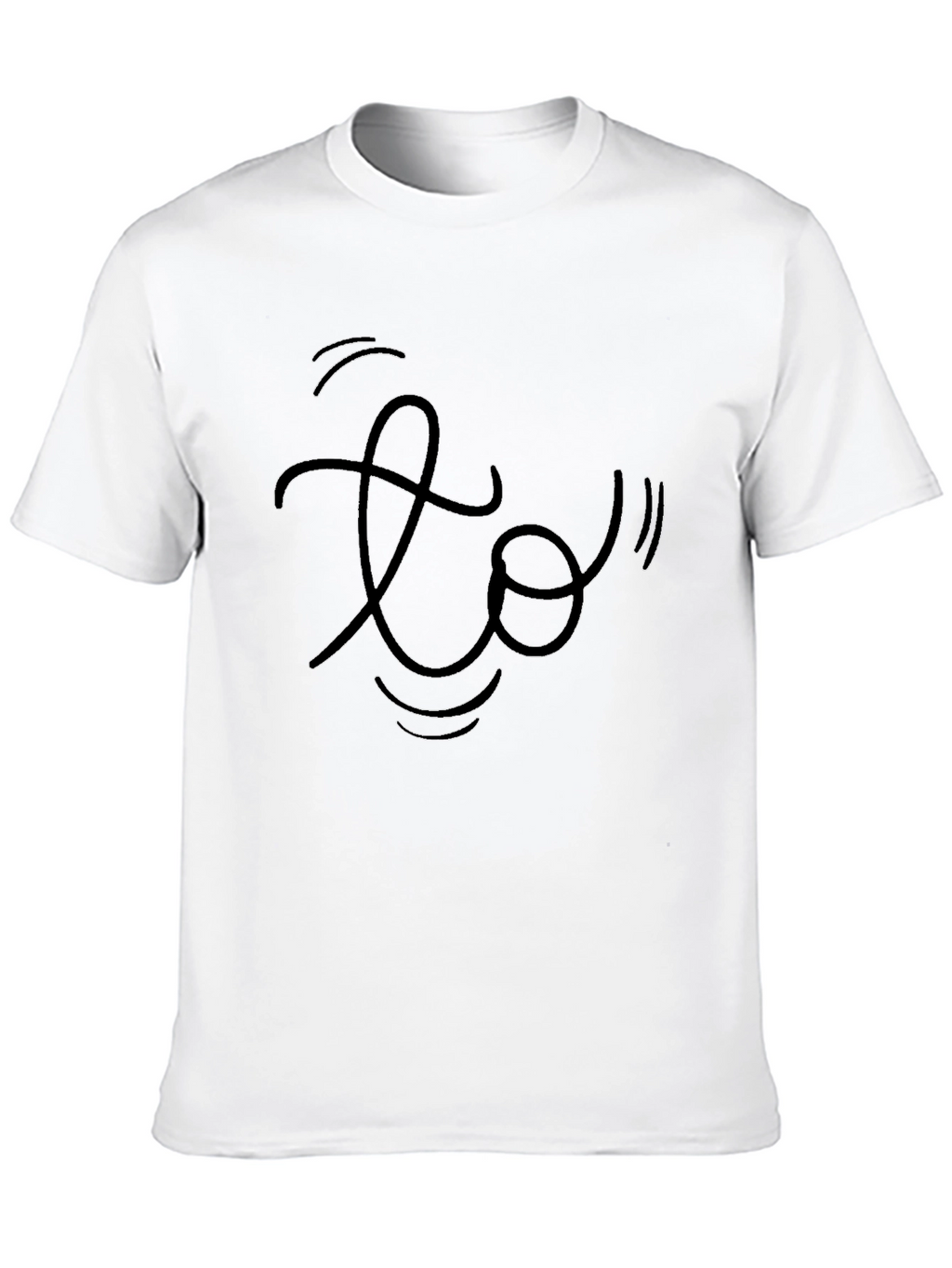 Stylish Black T-Shirt with Abstract Design