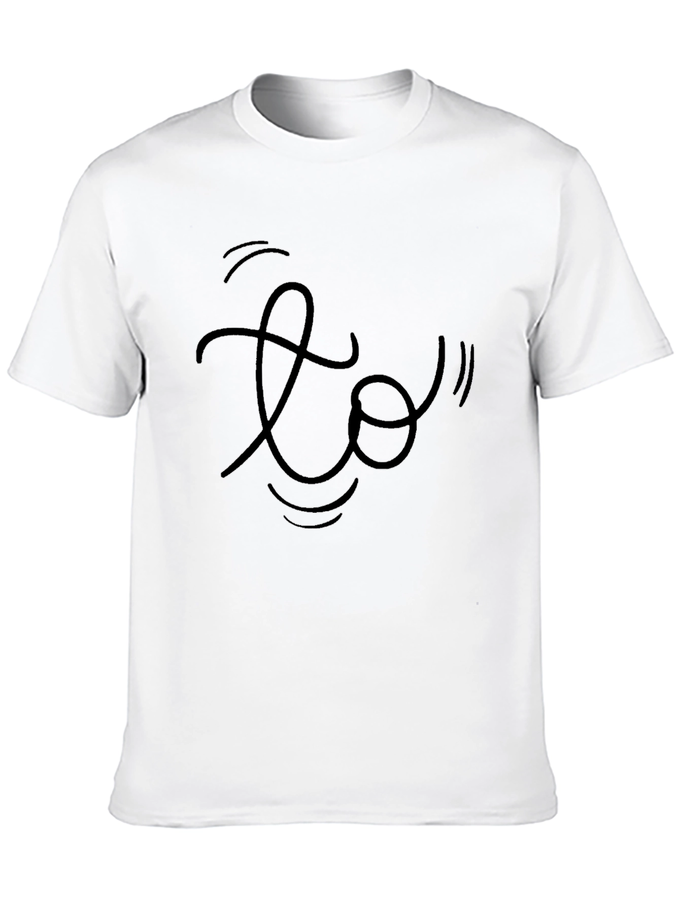 Stylish Black T-Shirt with Abstract Design