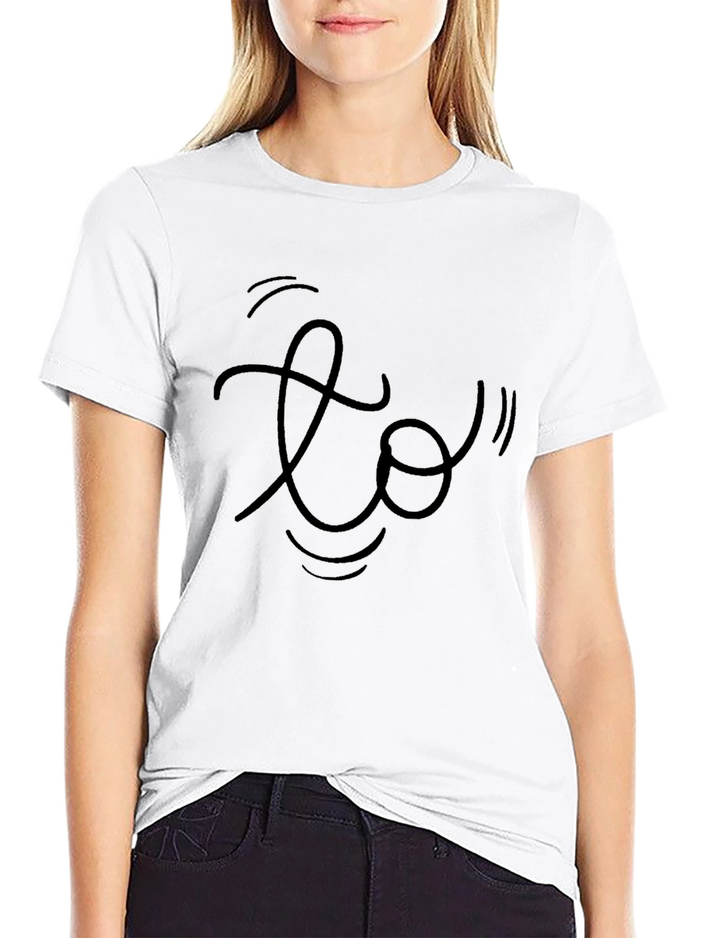 Stylish Black T-Shirt with Abstract Design
