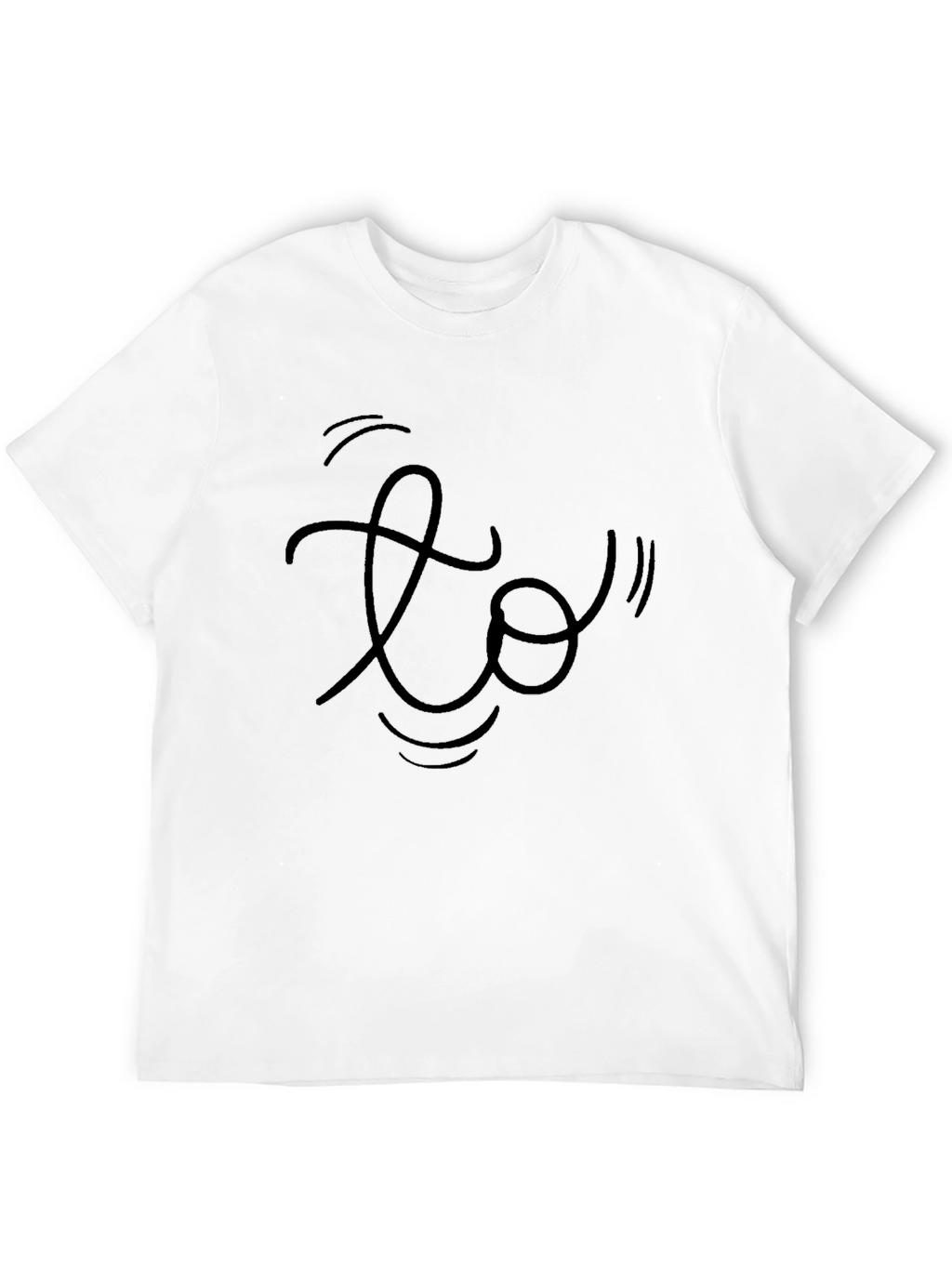 Stylish Black T-Shirt with Abstract Design