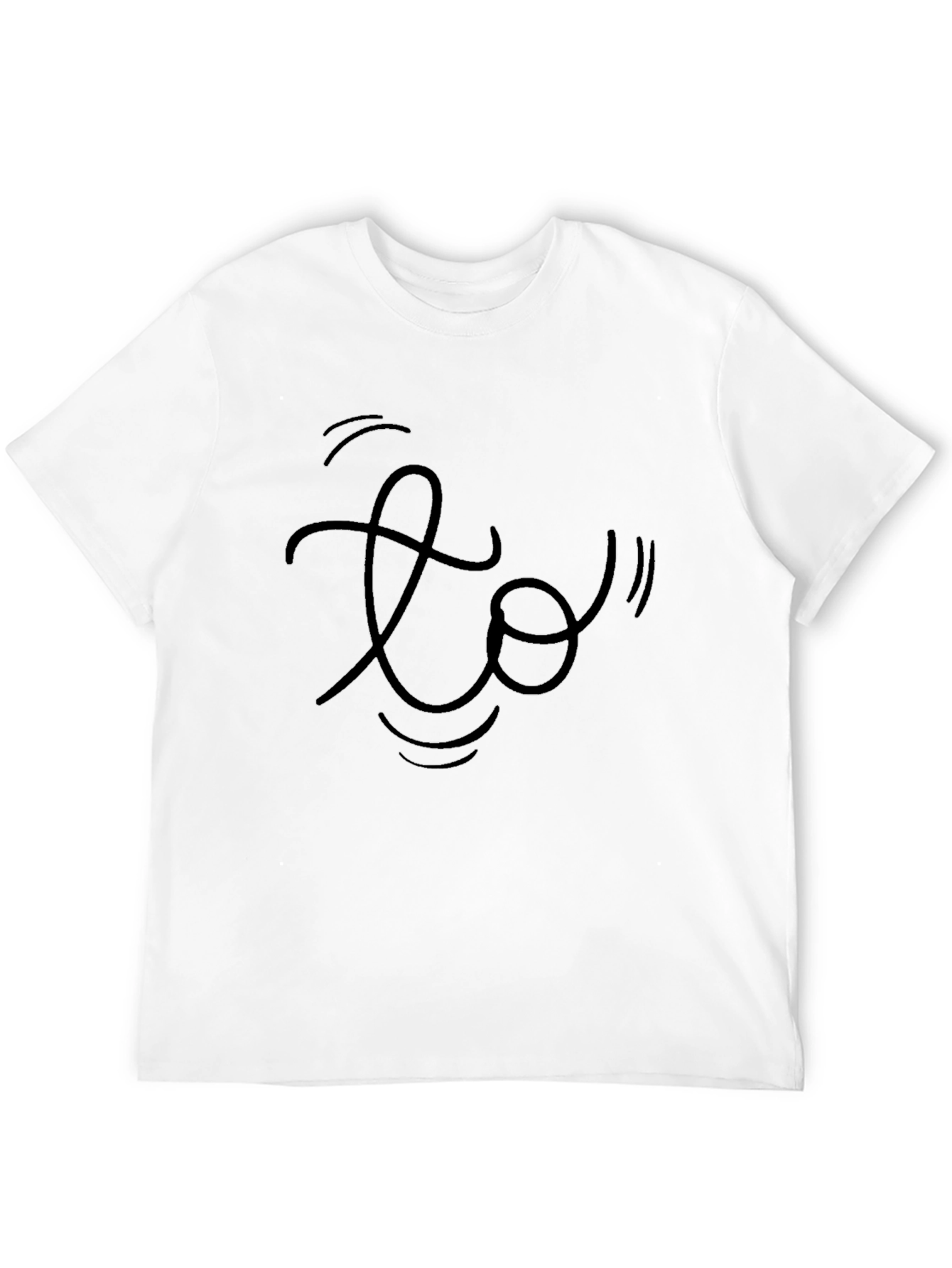 Stylish Black T-Shirt with Abstract Design