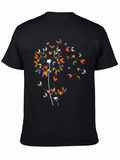 Rooster Dandelion Mens T-Shirt - Unique Graphic Tee