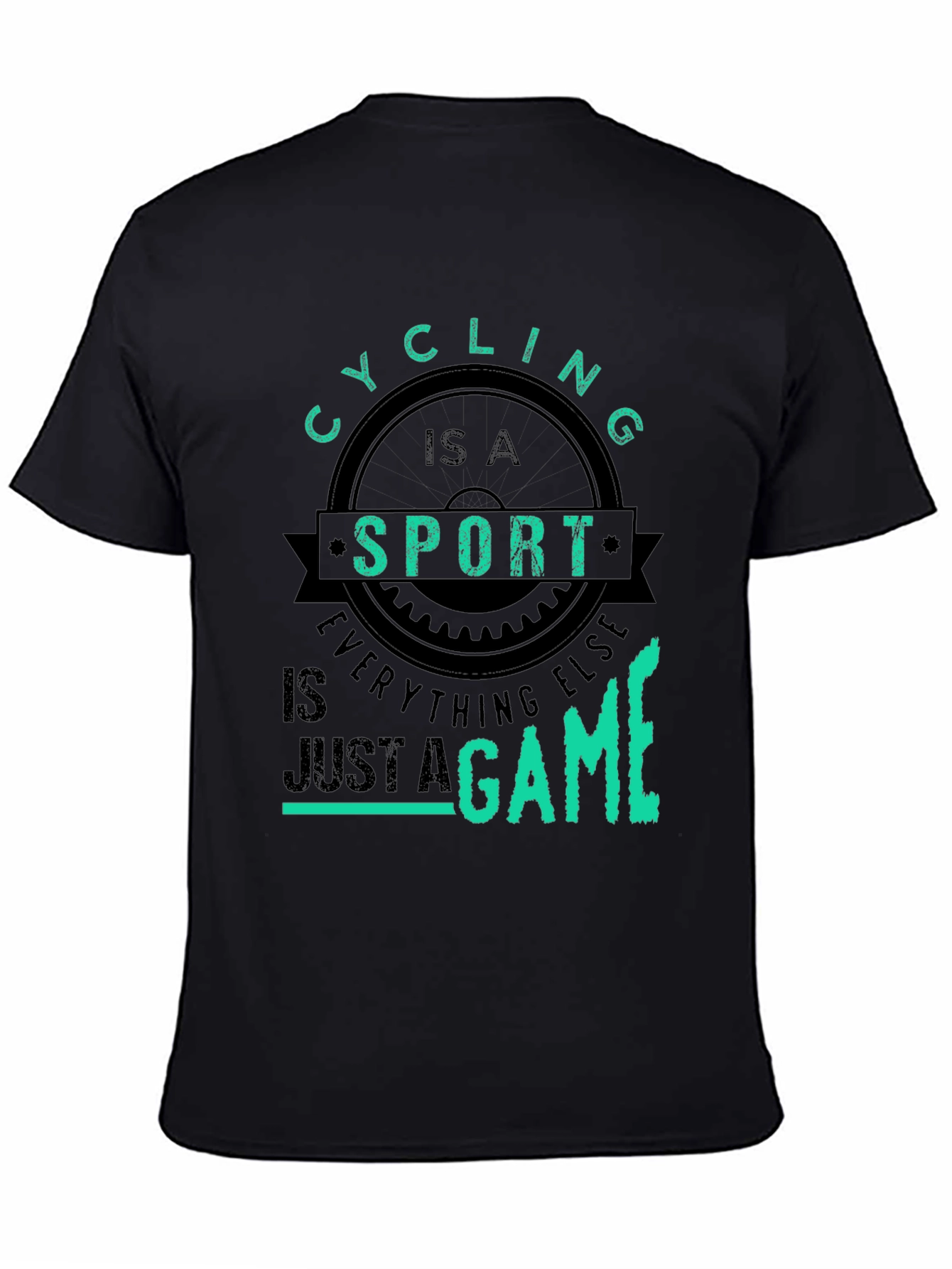Cycling is a Sport T-Shirt - Black Cotton Tee