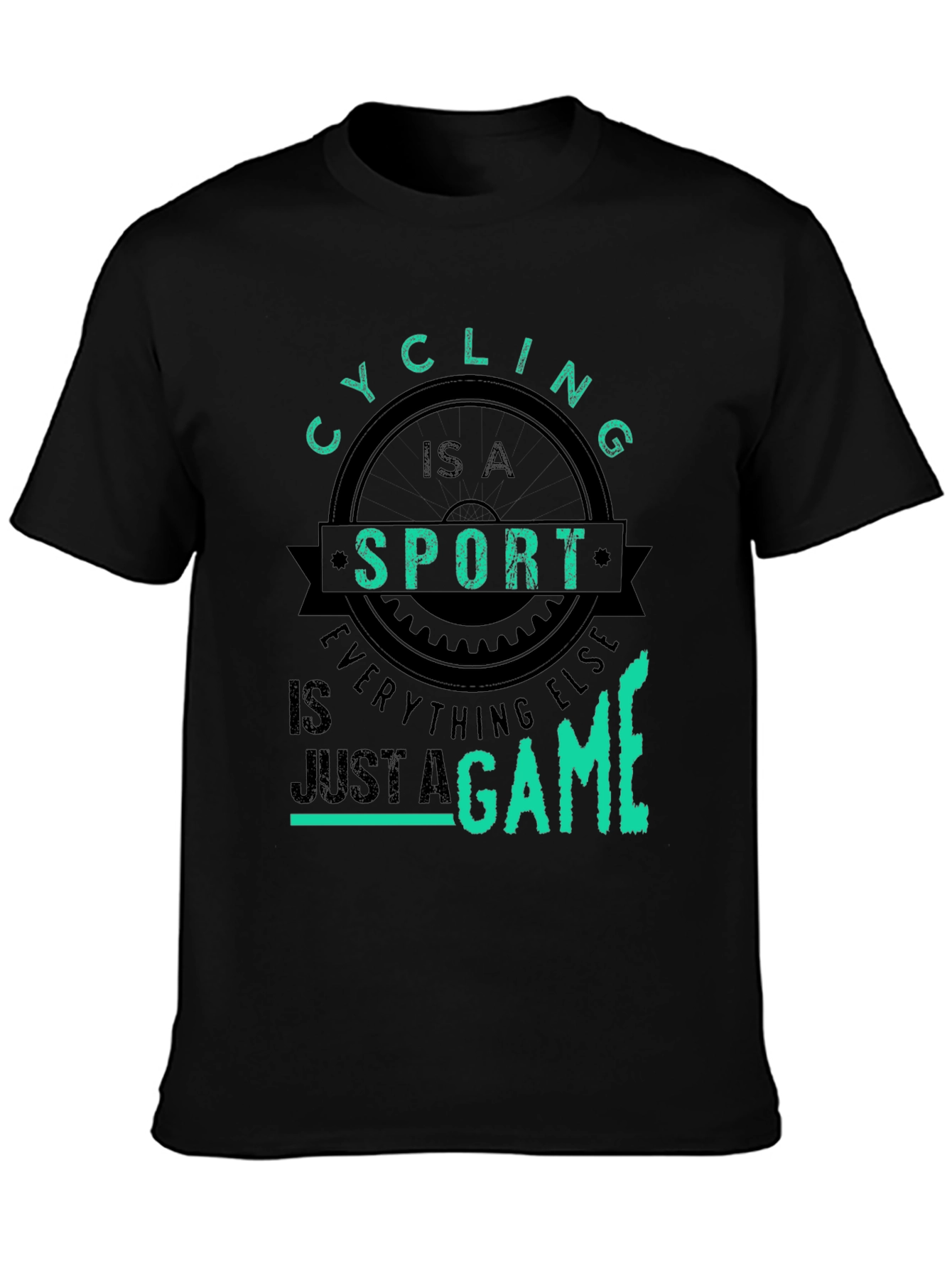Cycling is a Sport T-Shirt - Black Cotton Tee