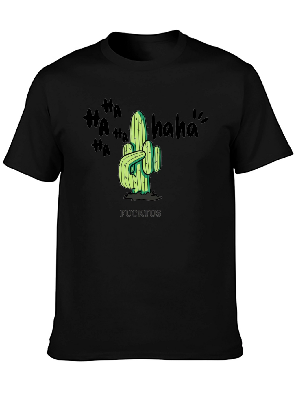 Humorous FUCKTUS Cactus Graphic T-Shirt