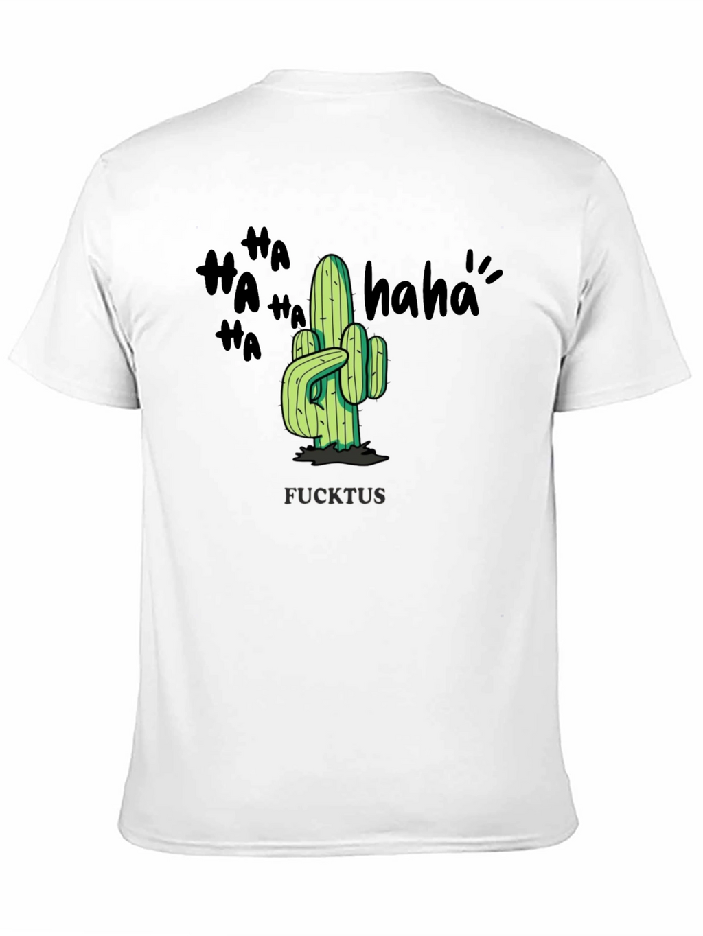 Humorous FUCKTUS Cactus Graphic T-Shirt