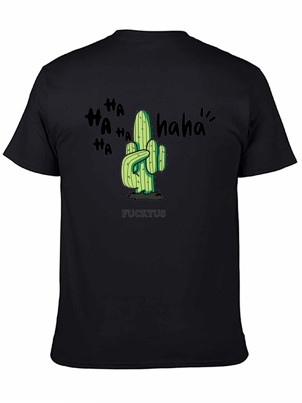 Humorous FUCKTUS Cactus Graphic T-Shirt