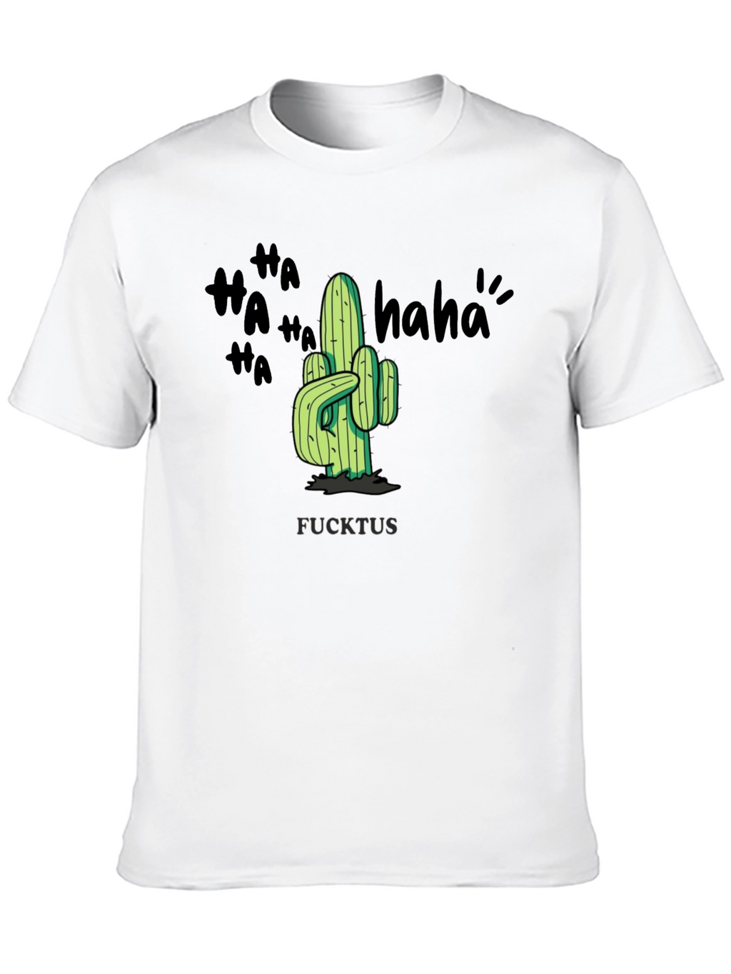 Humorous FUCKTUS Cactus Graphic T-Shirt