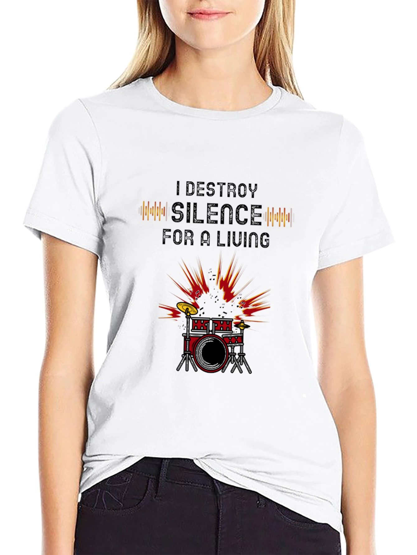 Destroy Silence Drum T-Shirt