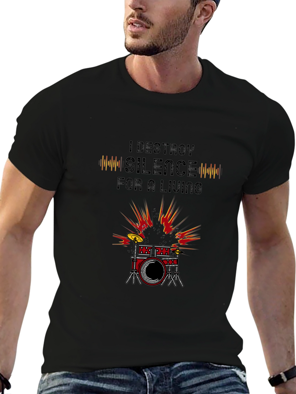 Destroy Silence Drum T-Shirt