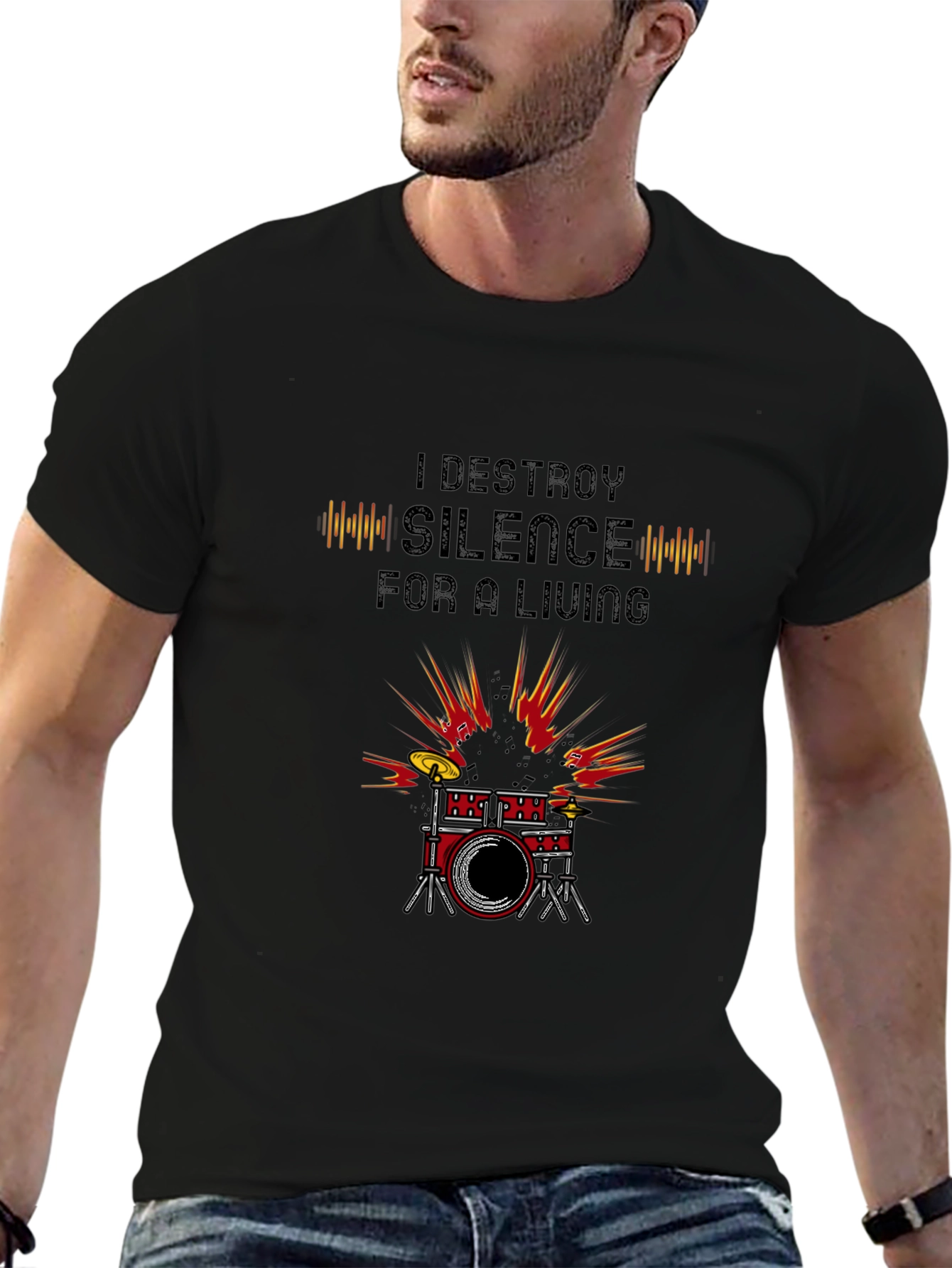 Destroy Silence Drum T-Shirt