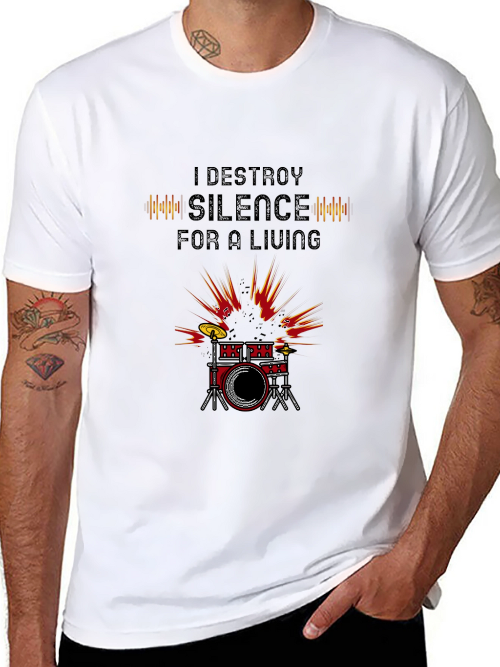 Destroy Silence Drum T-Shirt