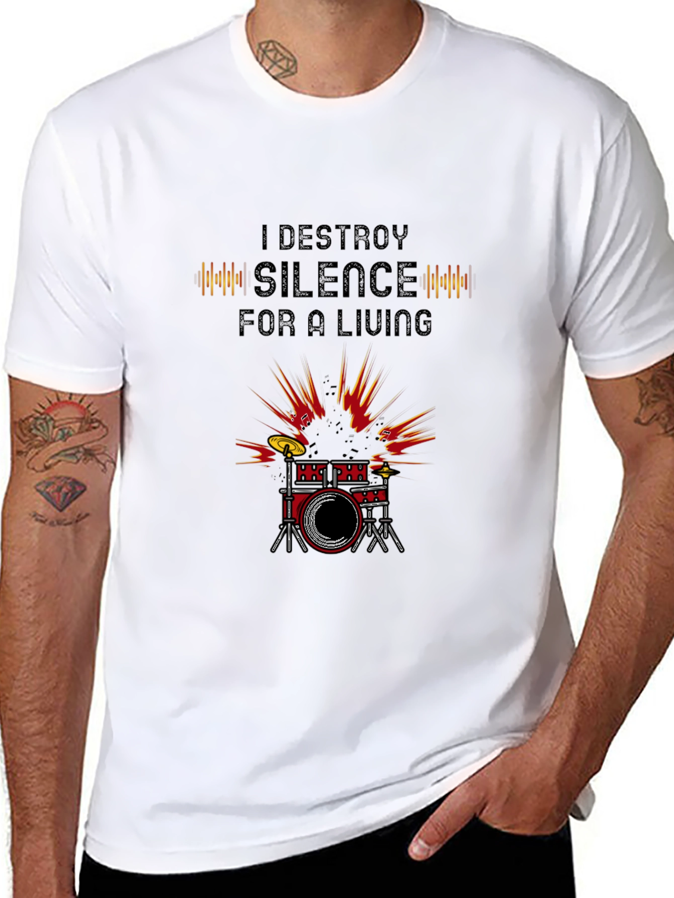 Destroy Silence Drum T-Shirt