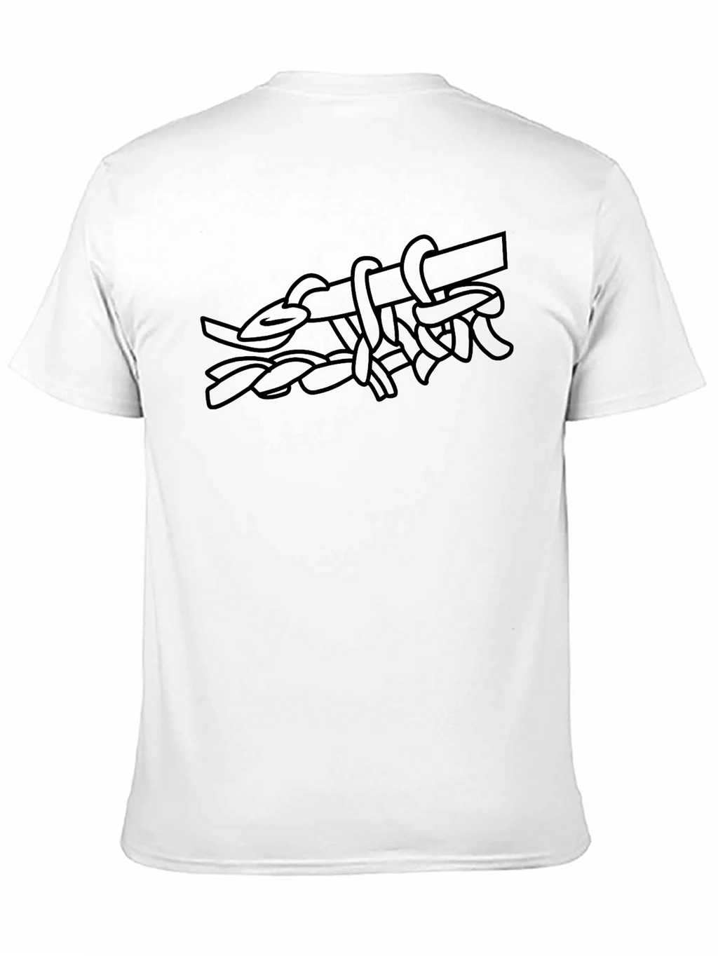 Black T-Shirt with Staff of Asclepius Graphic