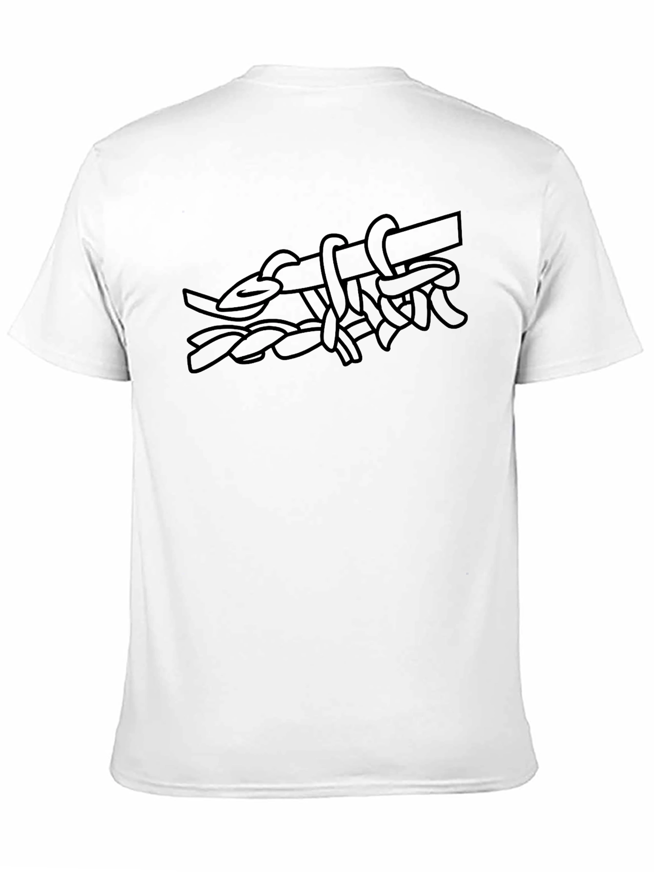 Black T-Shirt with Staff of Asclepius Graphic