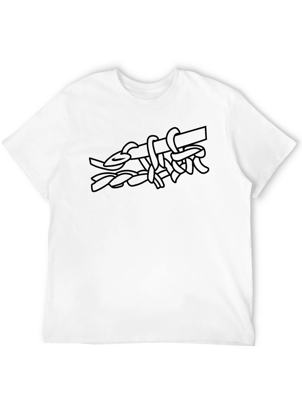Black T-Shirt with Staff of Asclepius Graphic