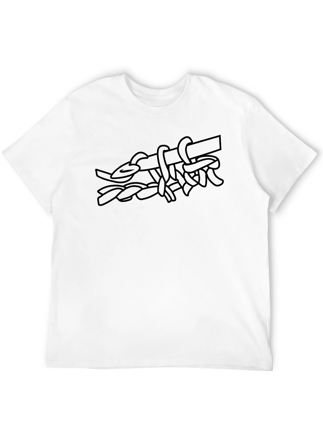 Black T-Shirt with Staff of Asclepius Graphic