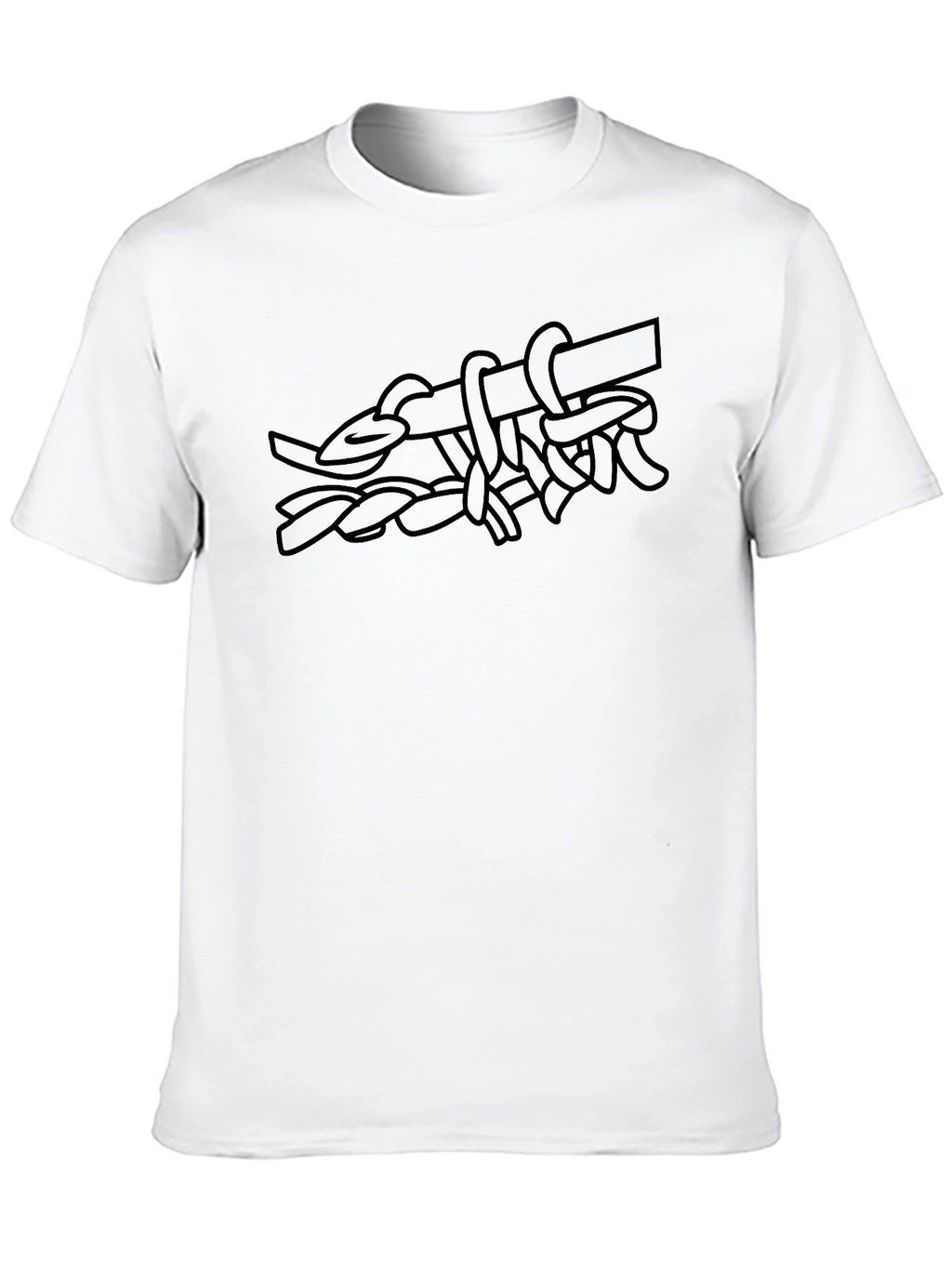 Black T-Shirt with Staff of Asclepius Graphic