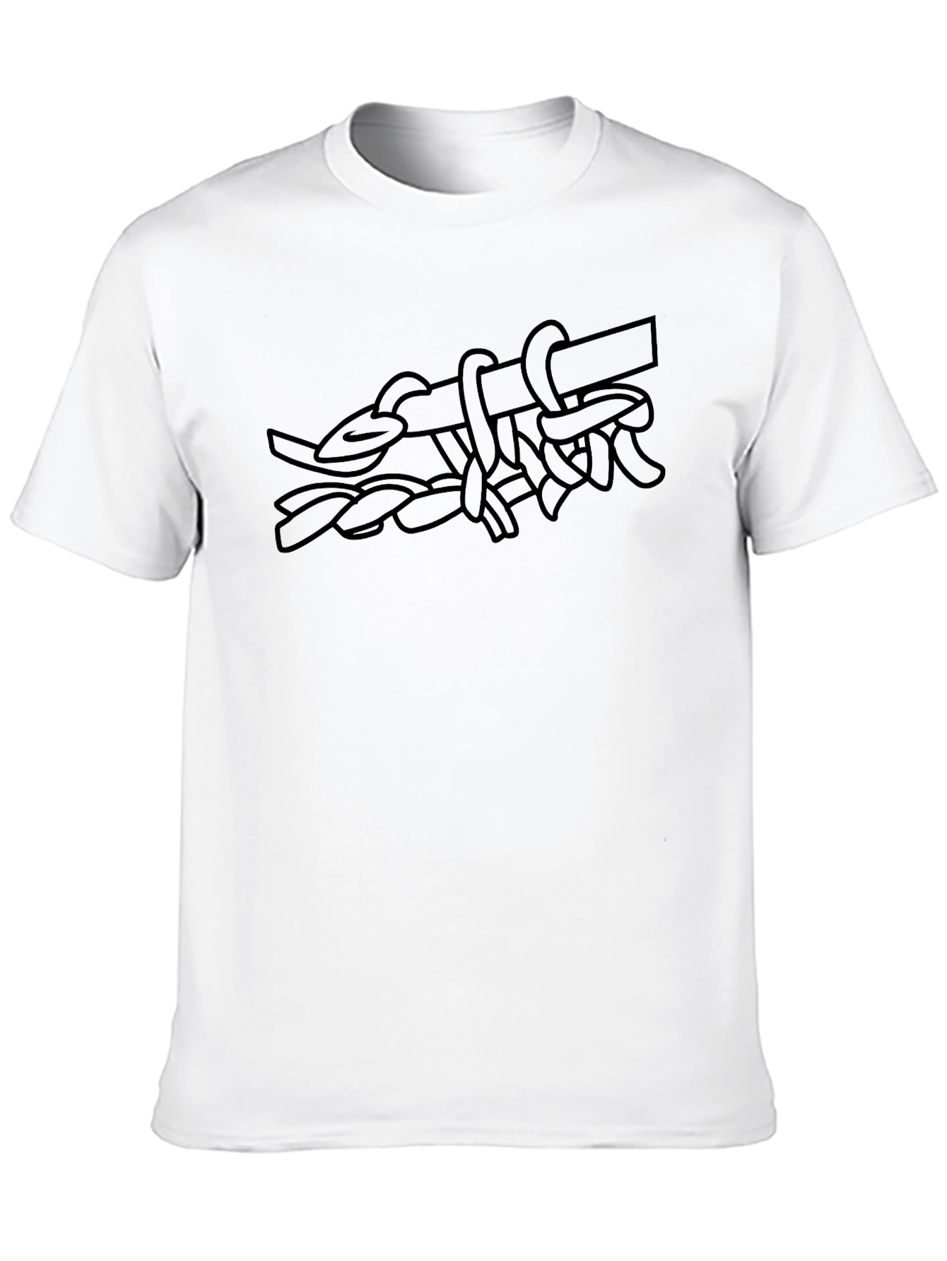 Black T-Shirt with Staff of Asclepius Graphic
